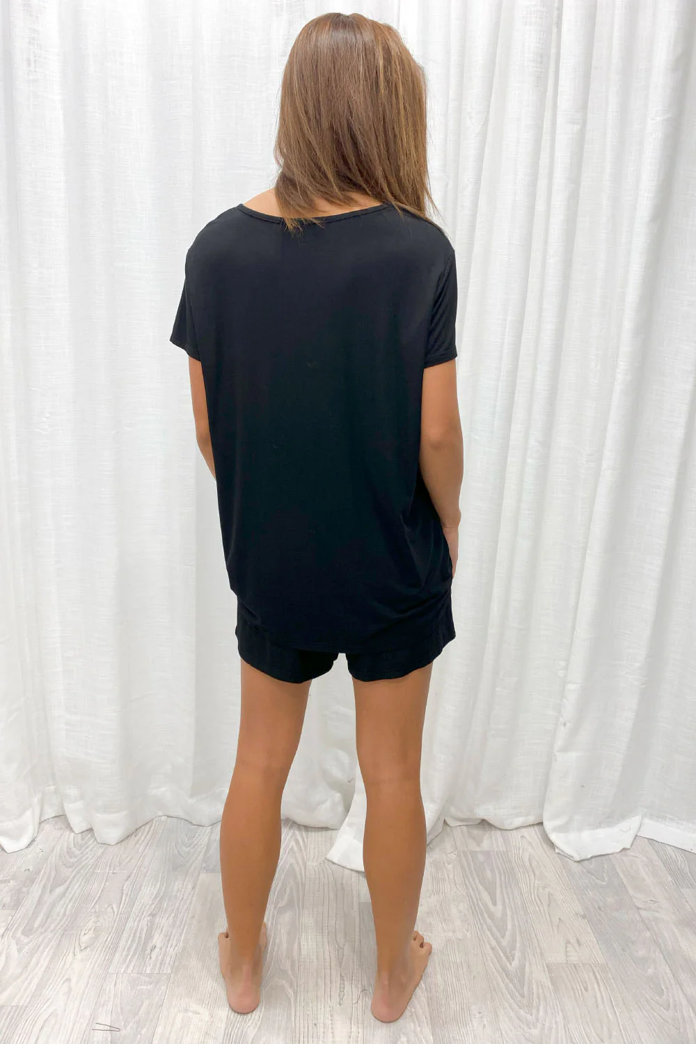 The Comfiest PJs Tee & Shorts Set - Black - Image 7