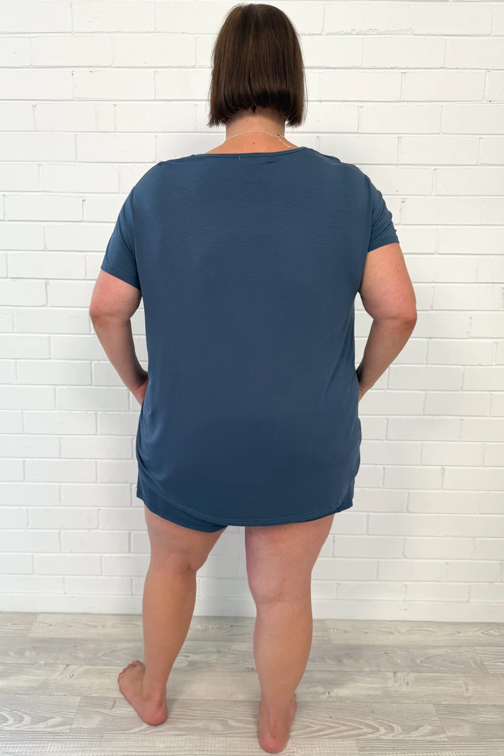 The Comfiest PJs Tee & Shorts Set - Blue Grey - Image 11