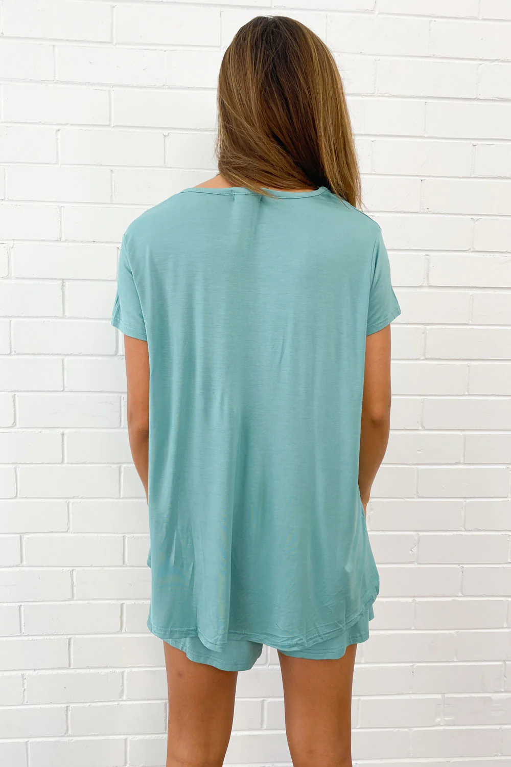 The Comfiest PJs Tee & Shorts Set - Duck Egg Blue - Image 6