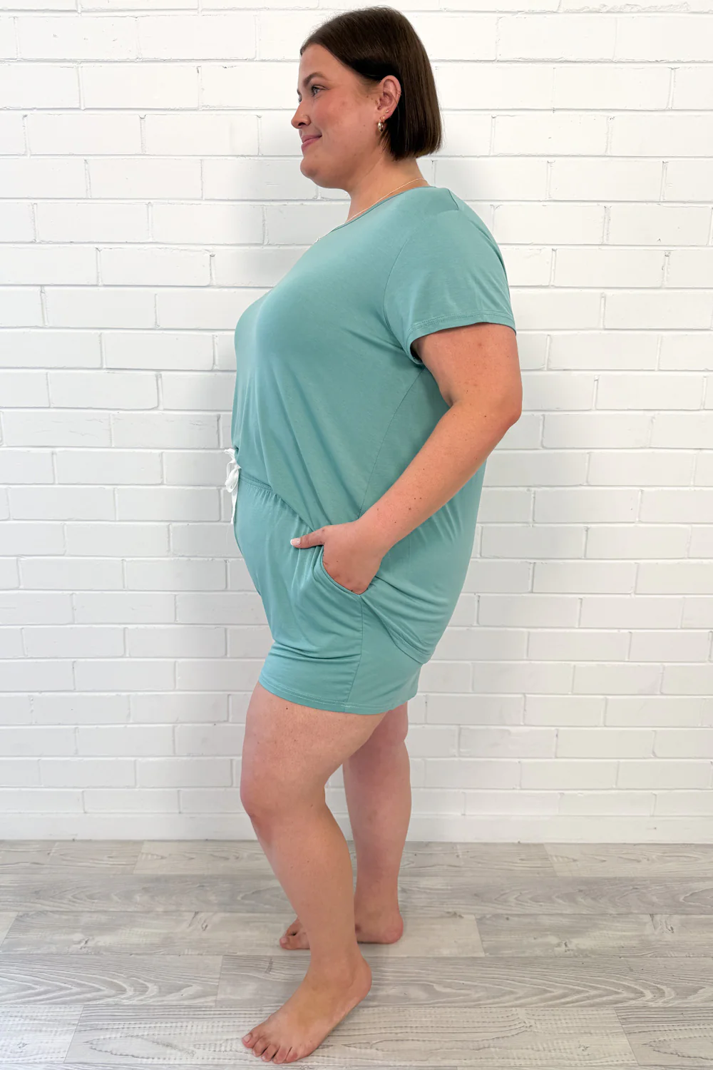 The Comfiest PJs Tee & Shorts Set - Duck Egg Blue - Image 8