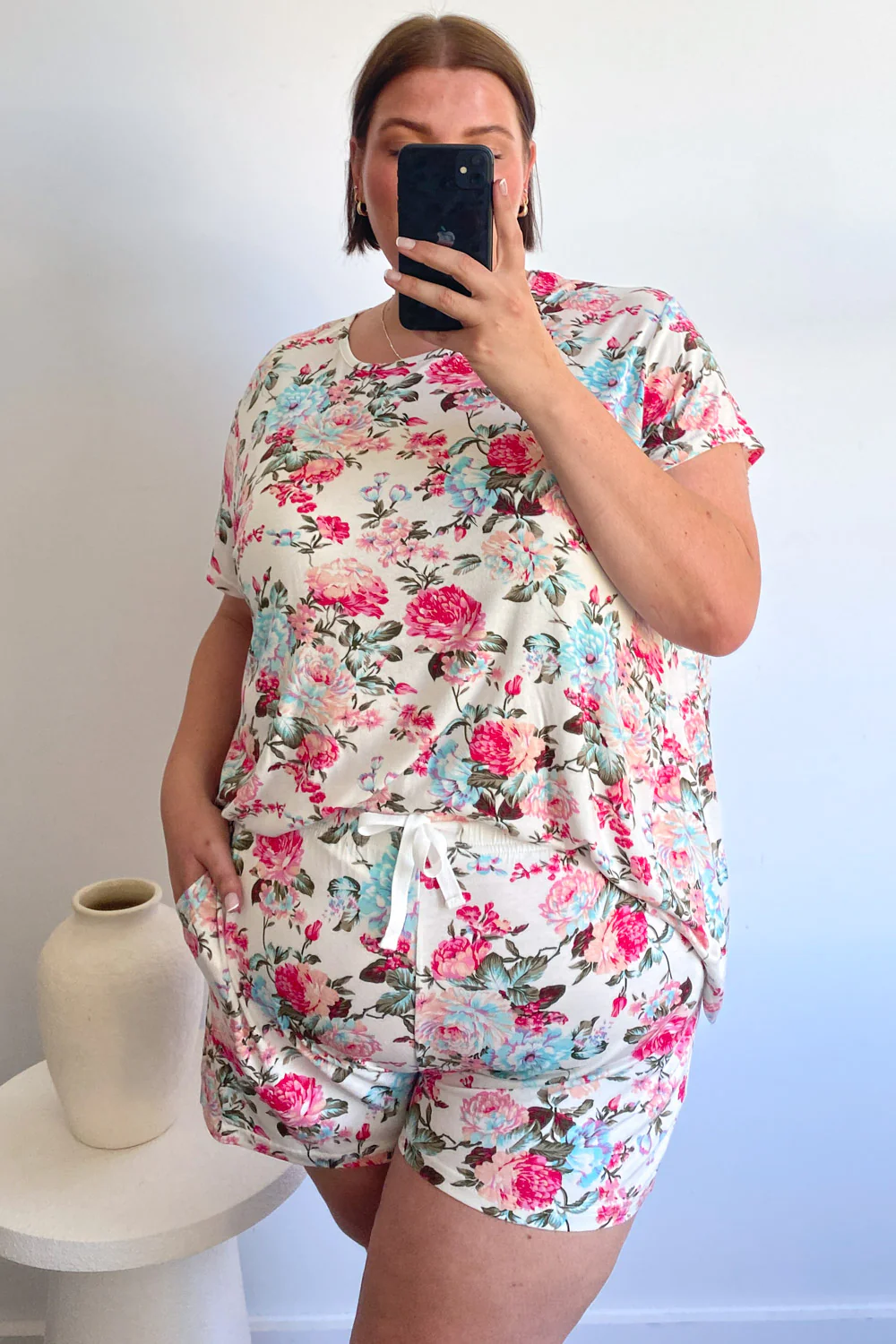 The Comfiest PJs Tee & Shorts Set - Vintage Floral - Image 10