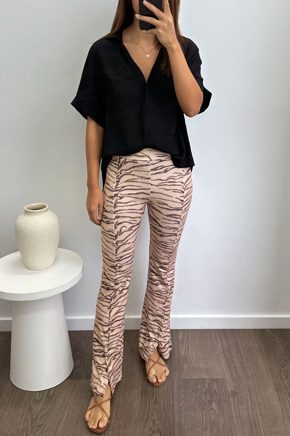 The Flarey Tights - Beige Zebra - Image 8