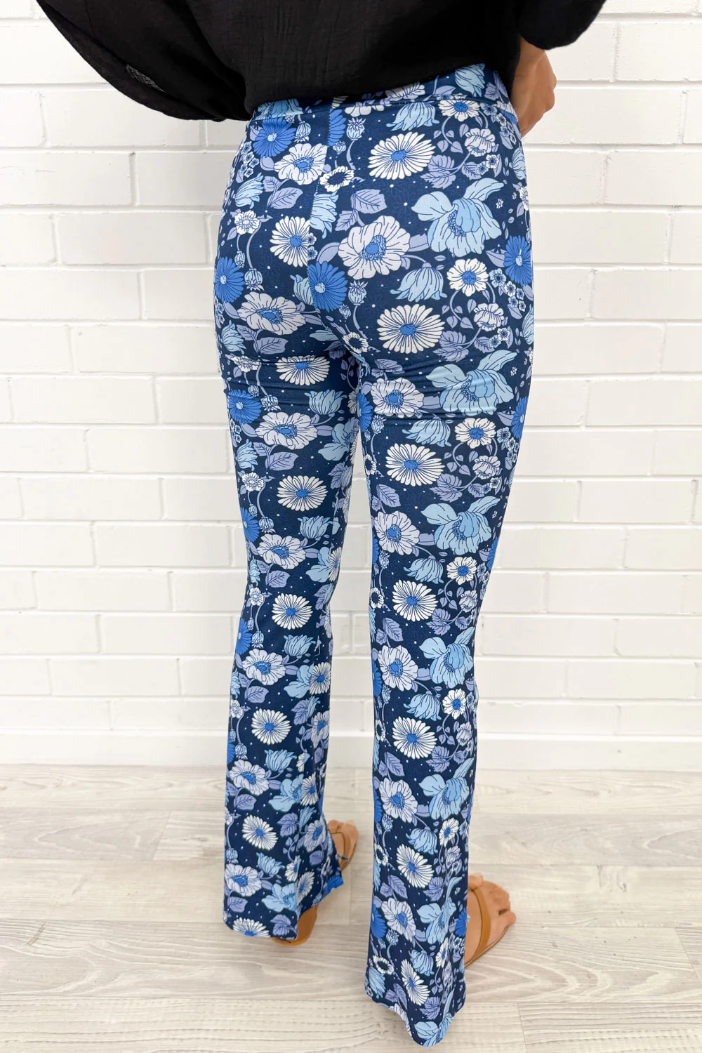 The Flarey Tights - Blue Floral - Image 5