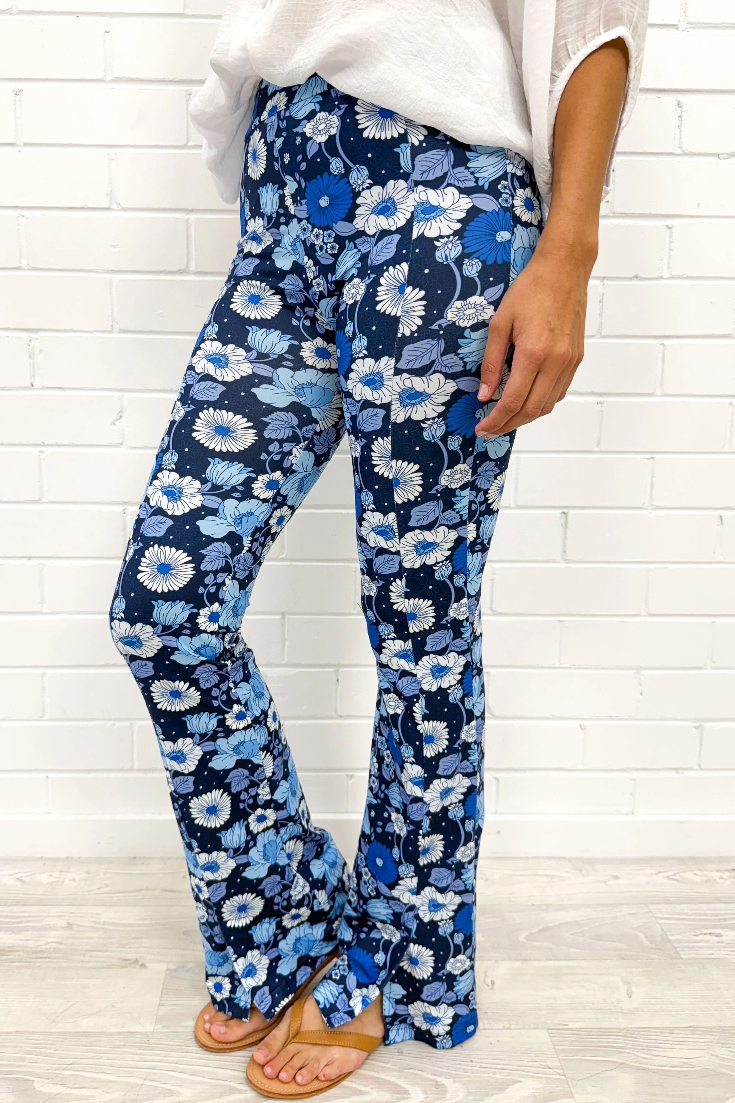 The Flarey Tights - Blue Floral - Image 9