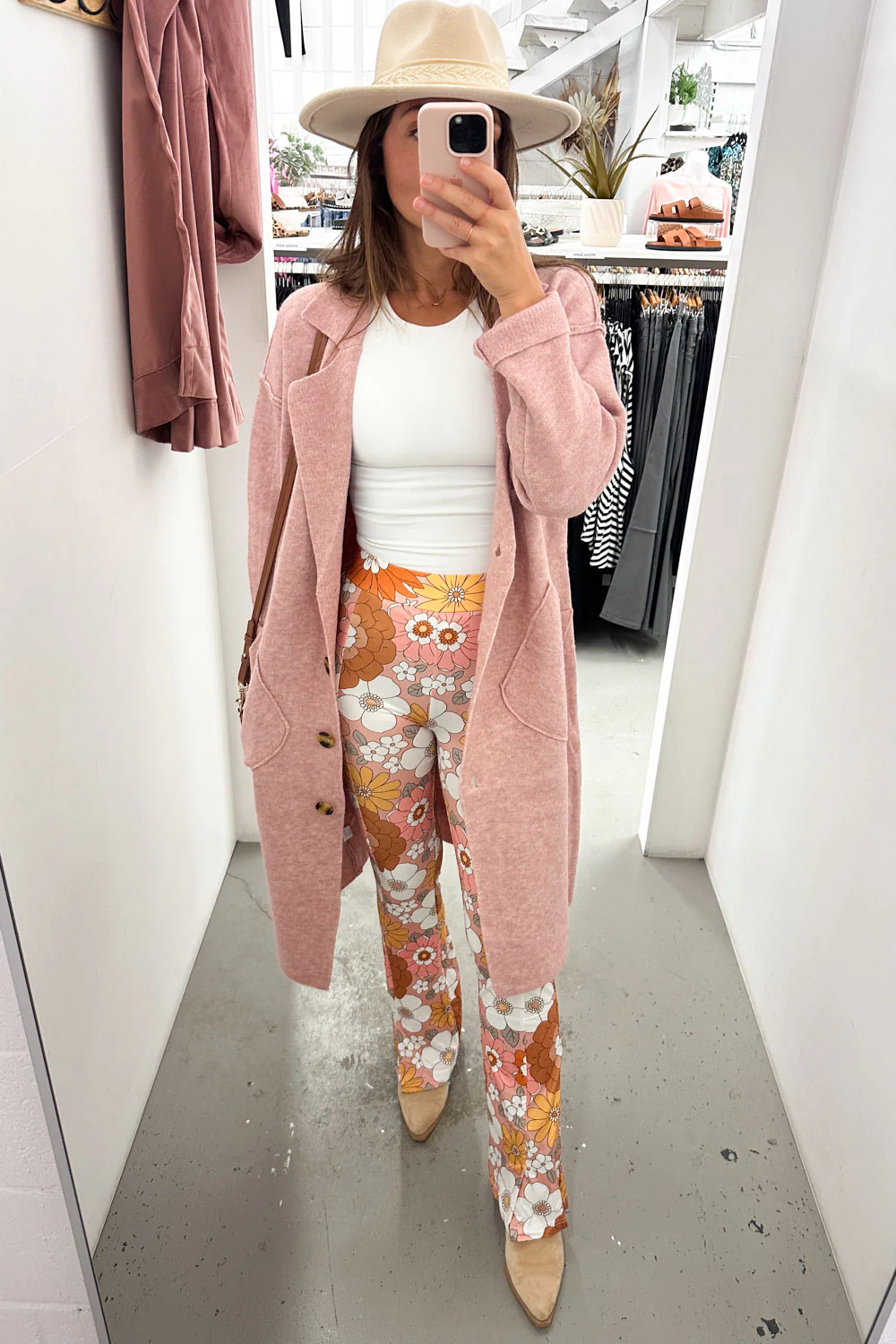 The Flarey Tights - Orange Floral - Image 7