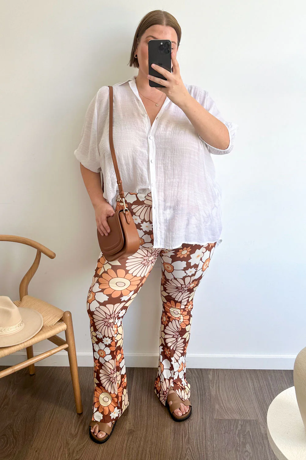 The Flarey Tights - Terracotta Floral - Image 7