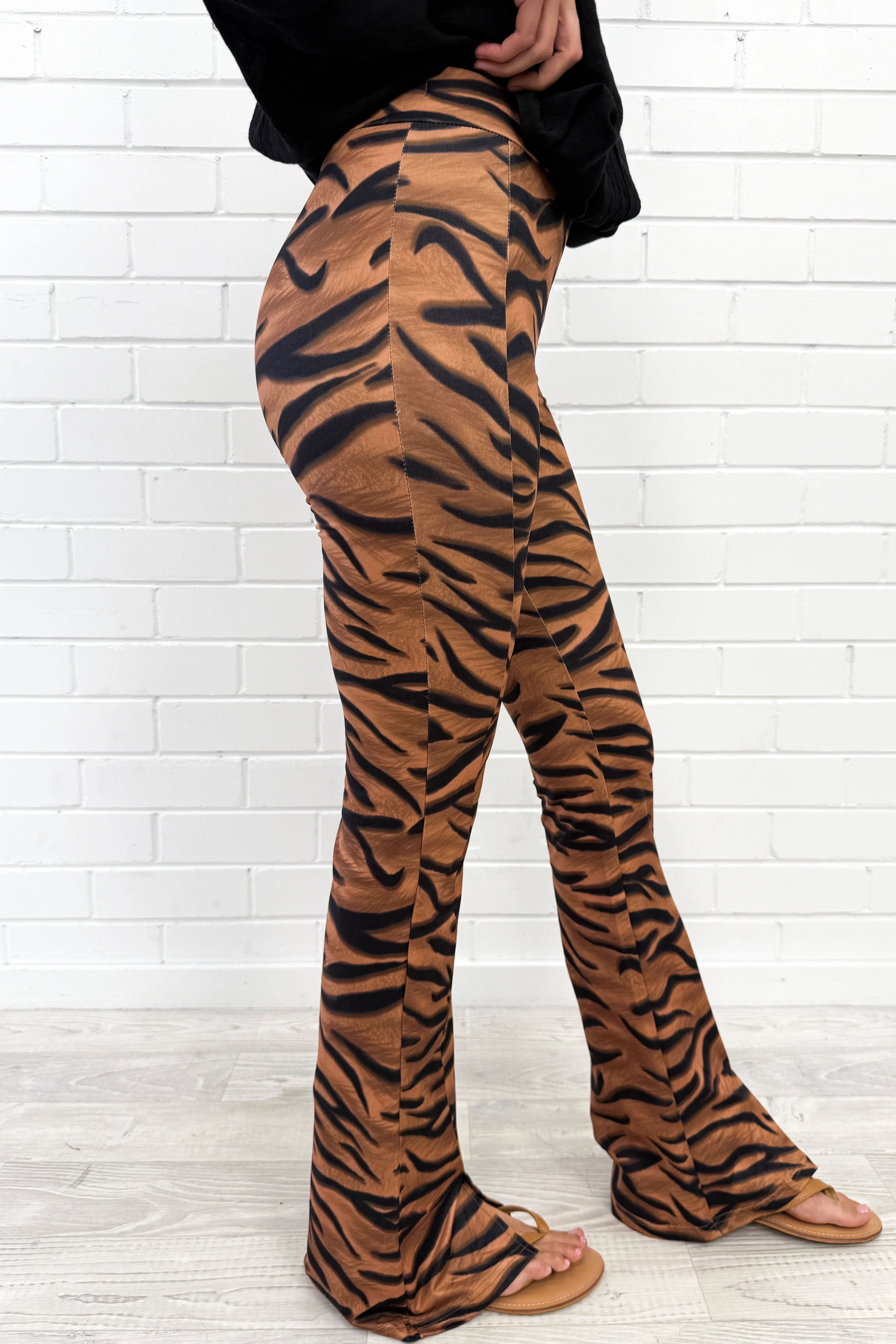 The Flarey Tights - Tiger Print - Image 3