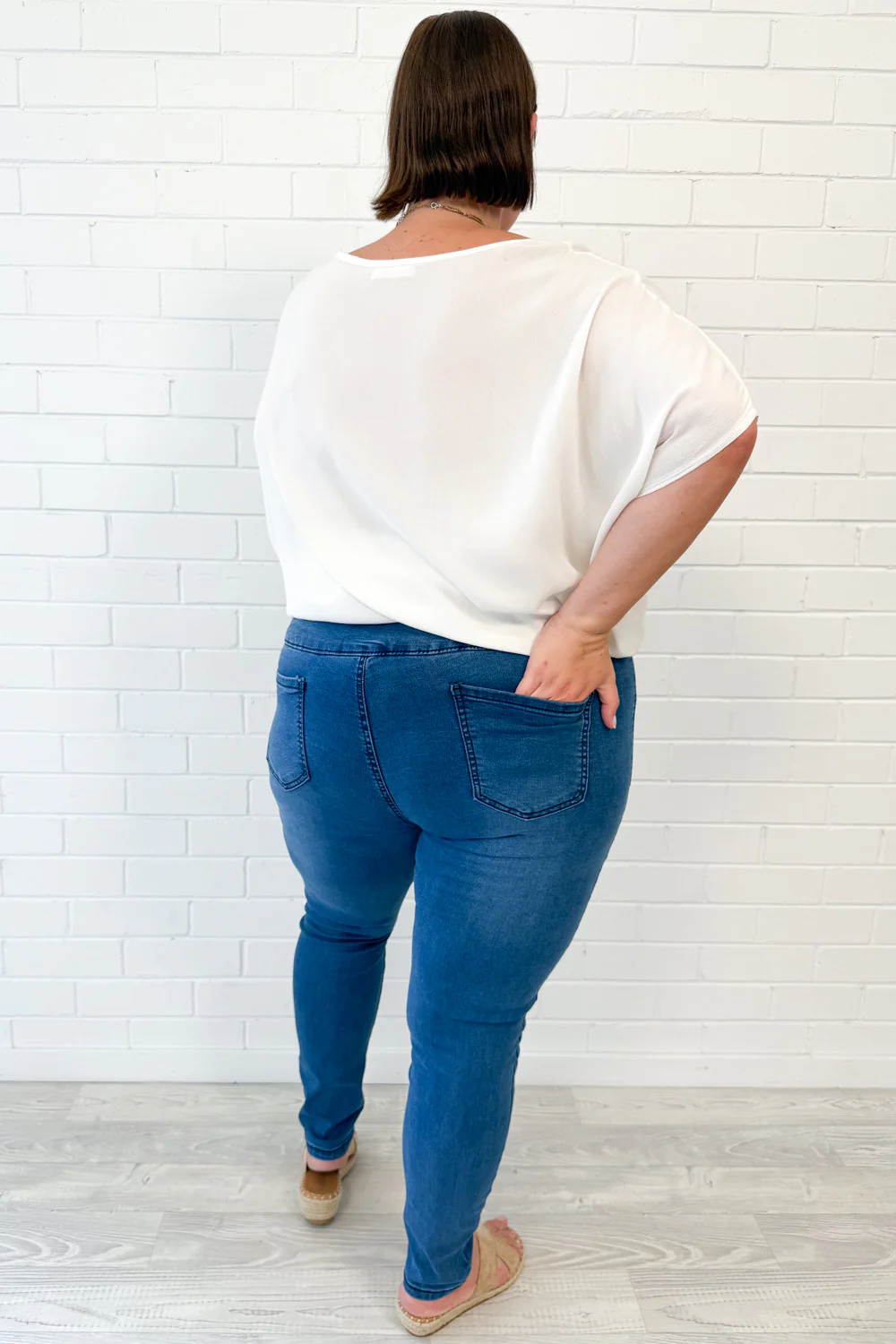 The No-Panel Skinny Jeans - Dark Denim - Image 18