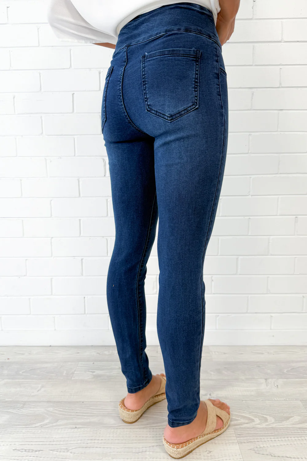 The No-Panel Skinny Jeans - Dark Denim - Image 8