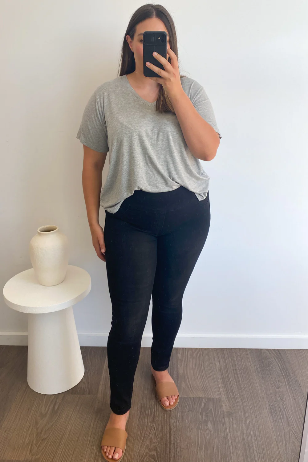 The No-Panel Skinny Jeans - Black Denim - Image 14