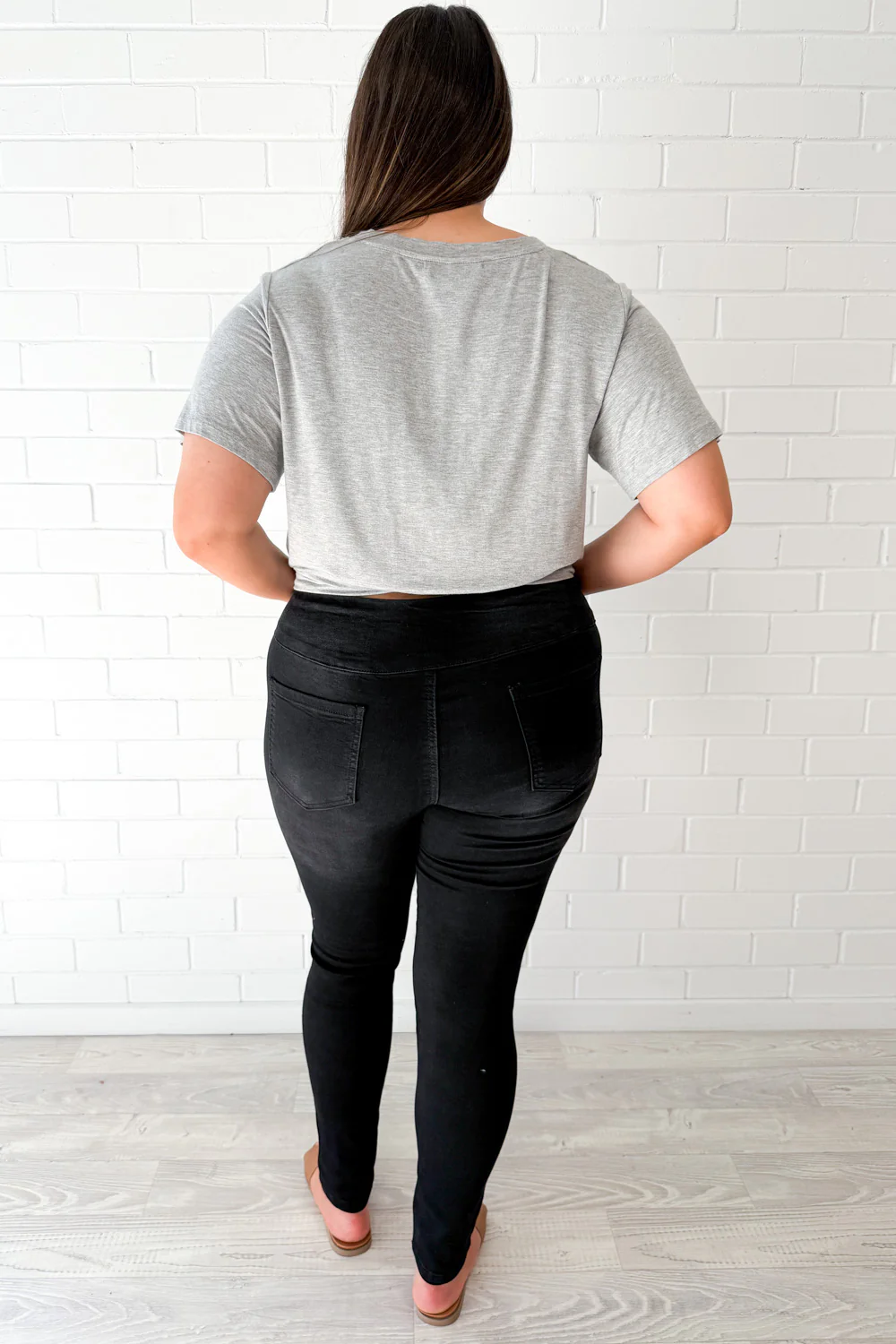 The No-Panel Skinny Jeans - Black Denim - Image 15