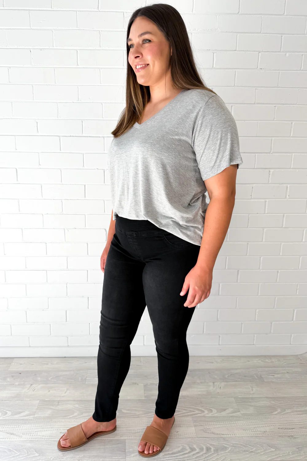 The No-Panel Skinny Jeans - Black Denim - Image 16