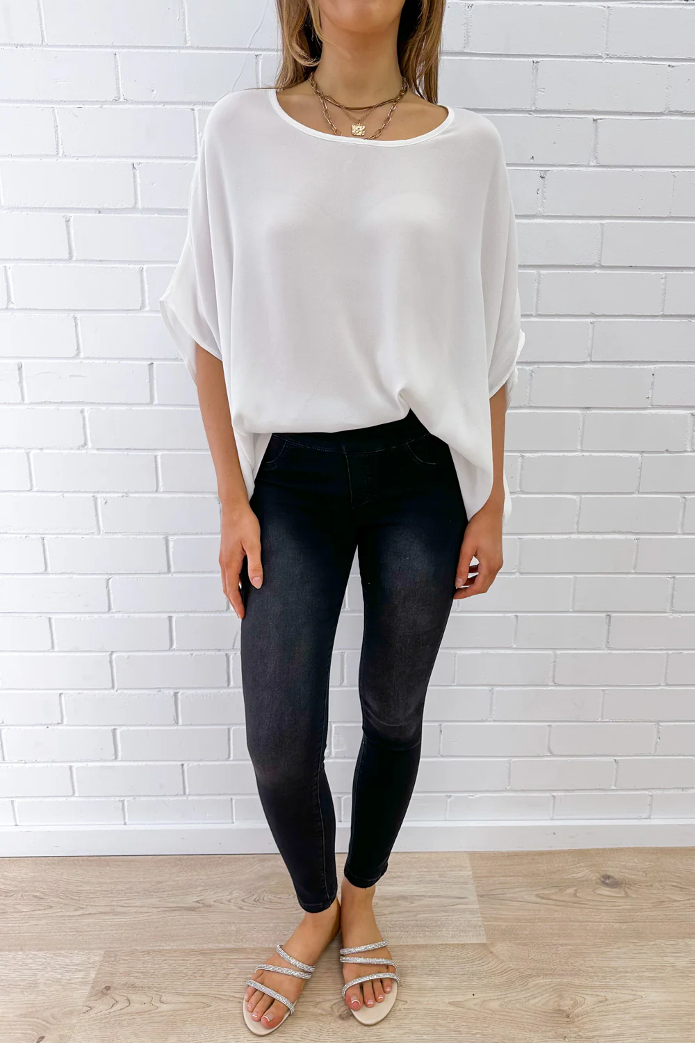 The No-Panel Skinny Jeans - Black Denim - Image 31