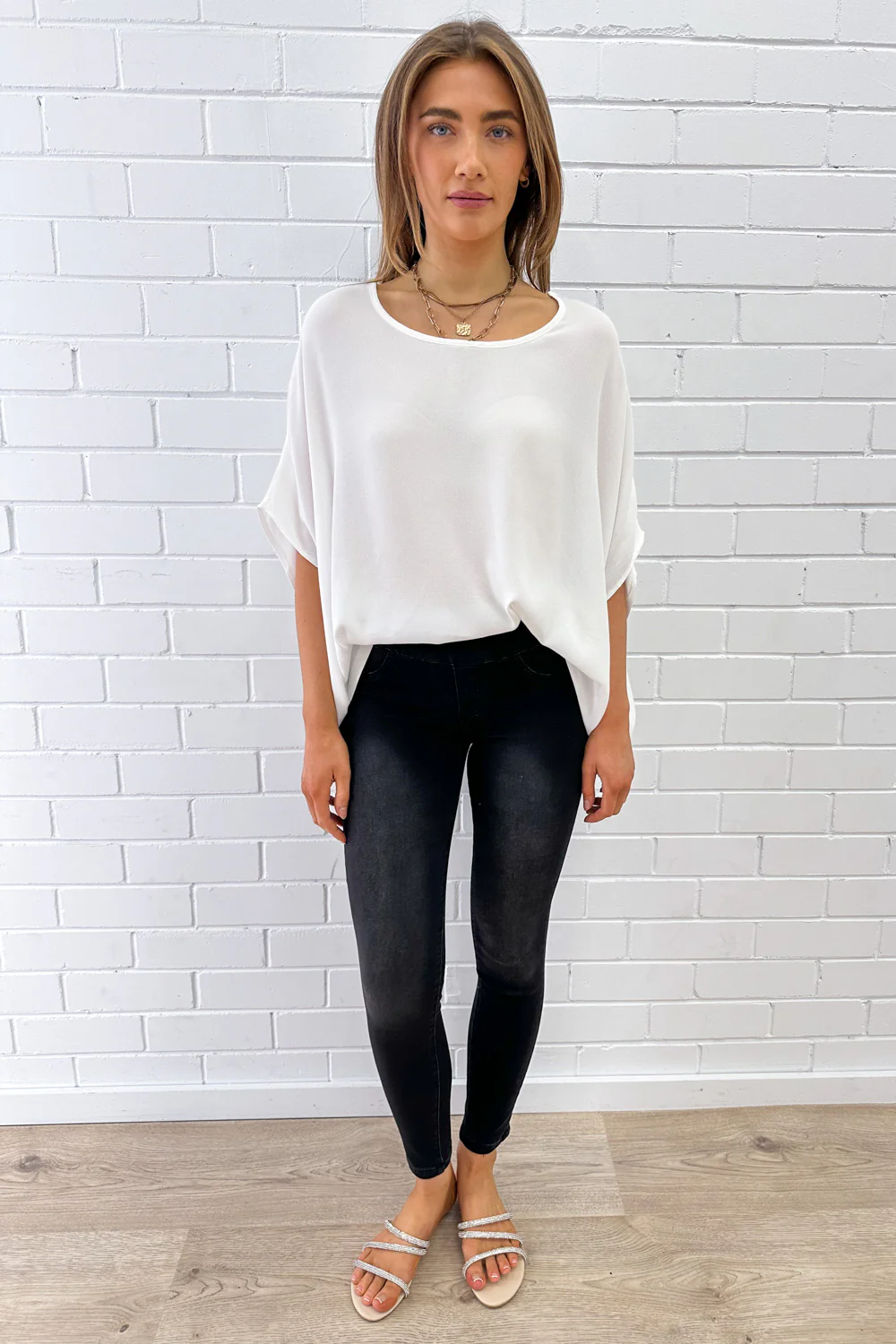 The No-Panel Skinny Jeans - Black Denim - Image 33