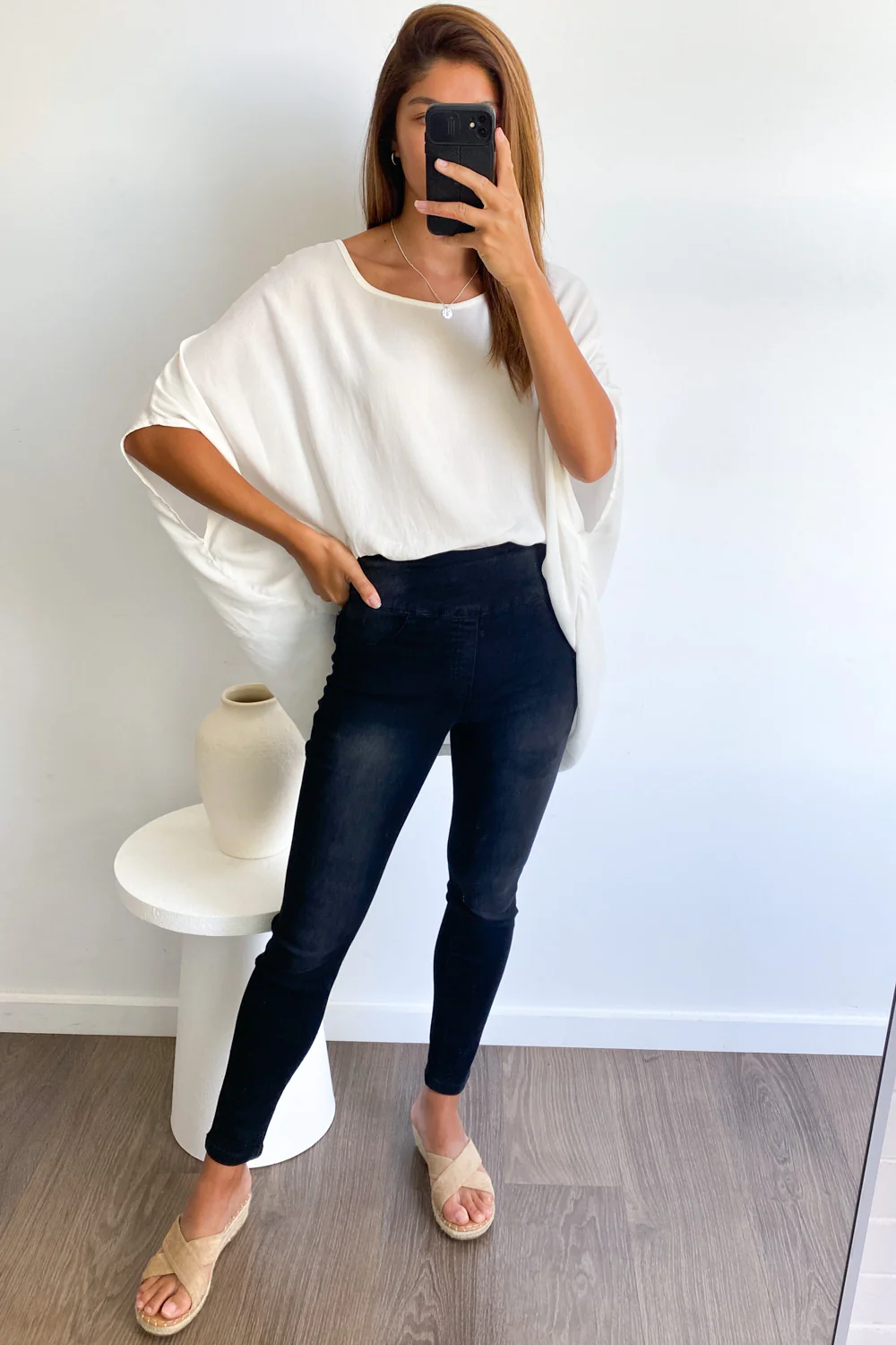The No-Panel Skinny Jeans - Black Denim - Image 6