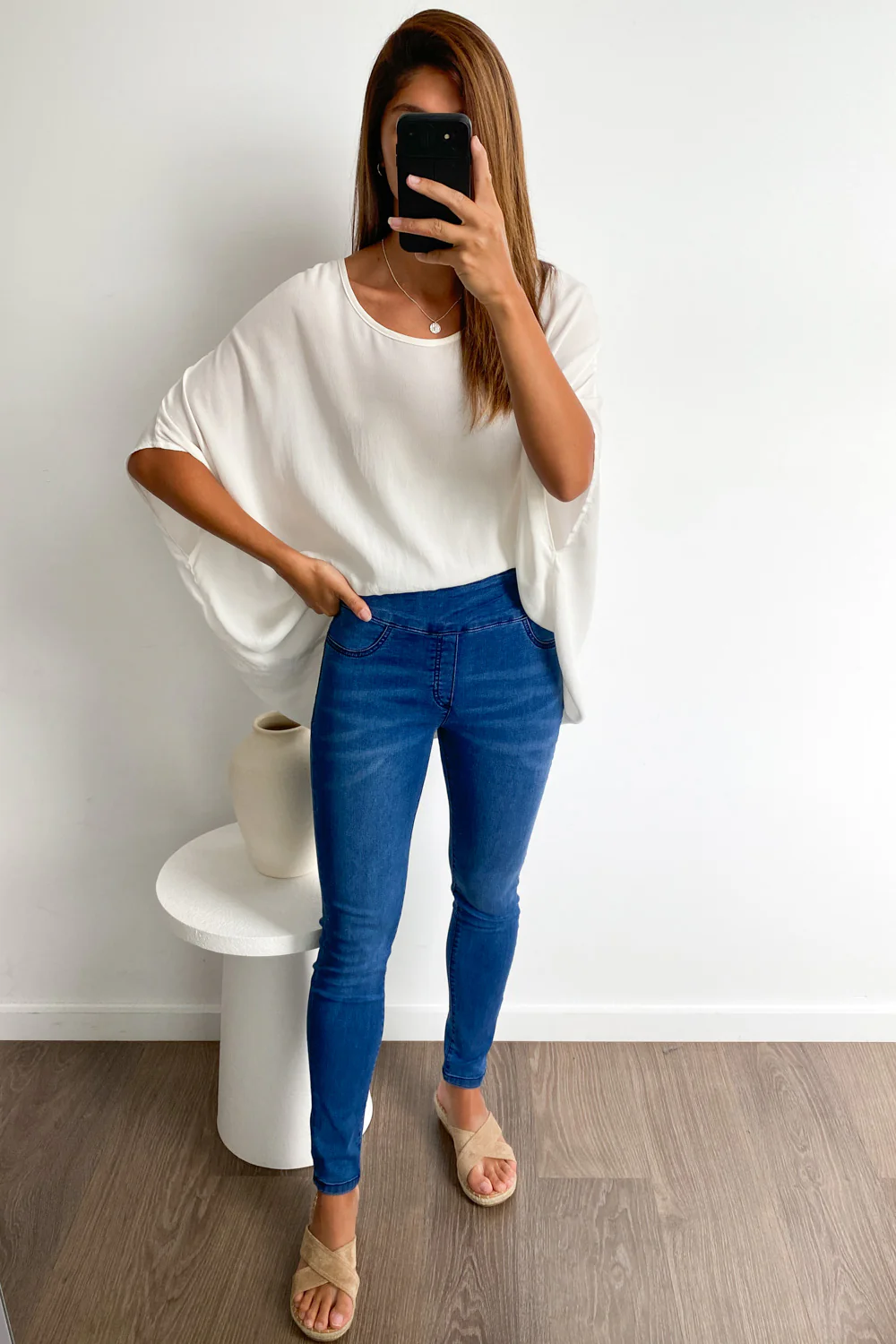 The No-Panel Skinny Jeans - Dark Denim - Image 10