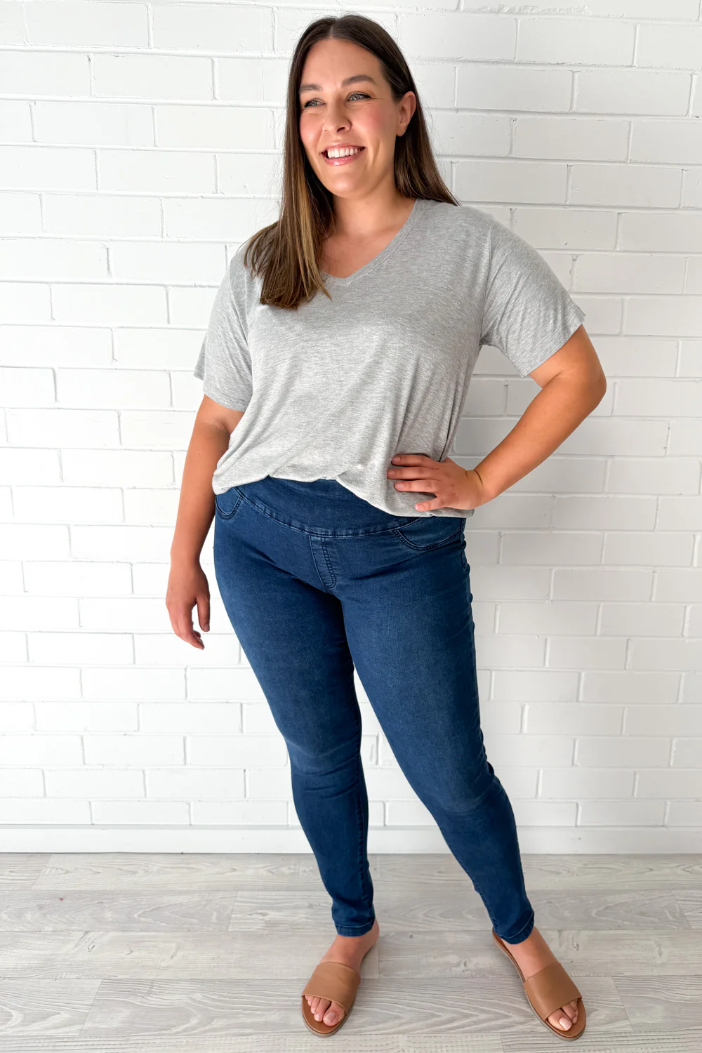 The No-Panel Skinny Jeans - Dark Denim - Image 11