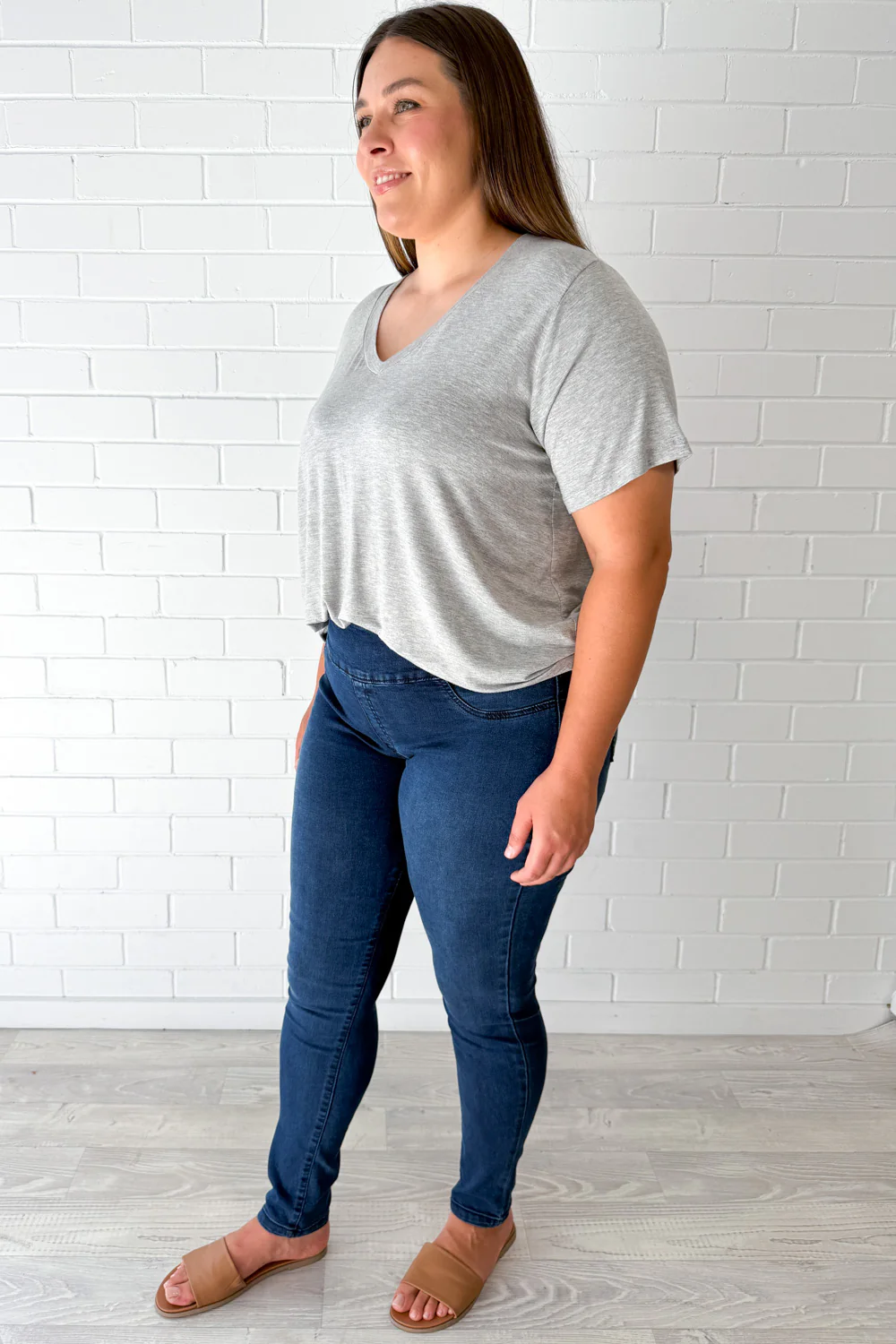 The No-Panel Skinny Jeans - Dark Denim - Image 12