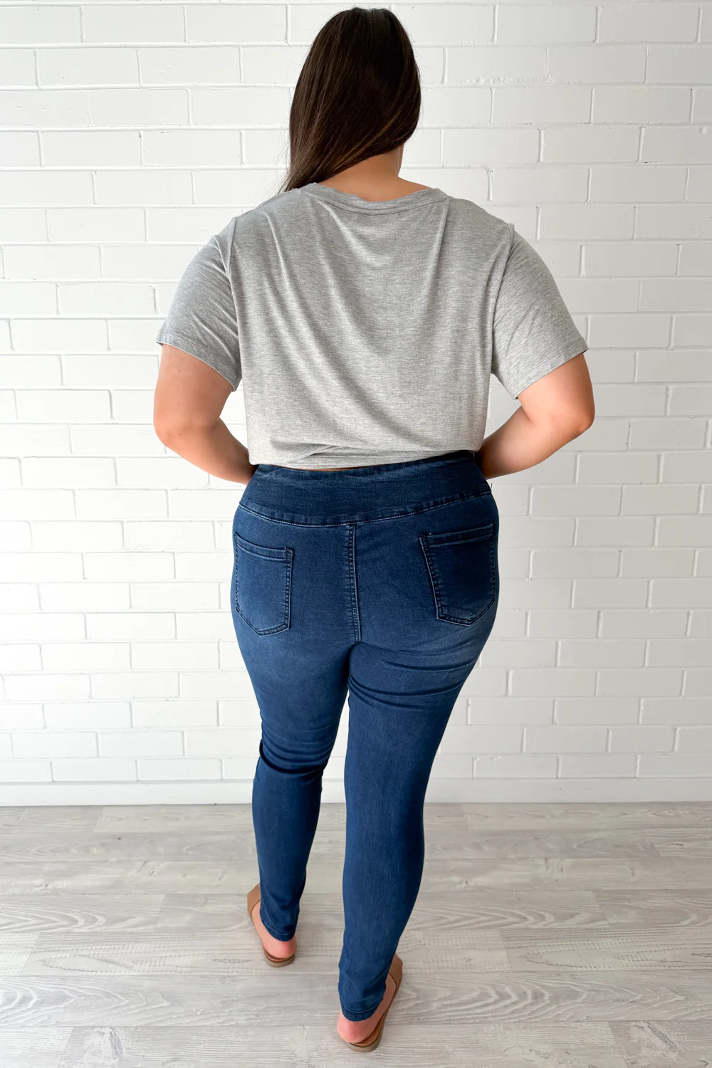 The No-Panel Skinny Jeans - Dark Denim - Image 13