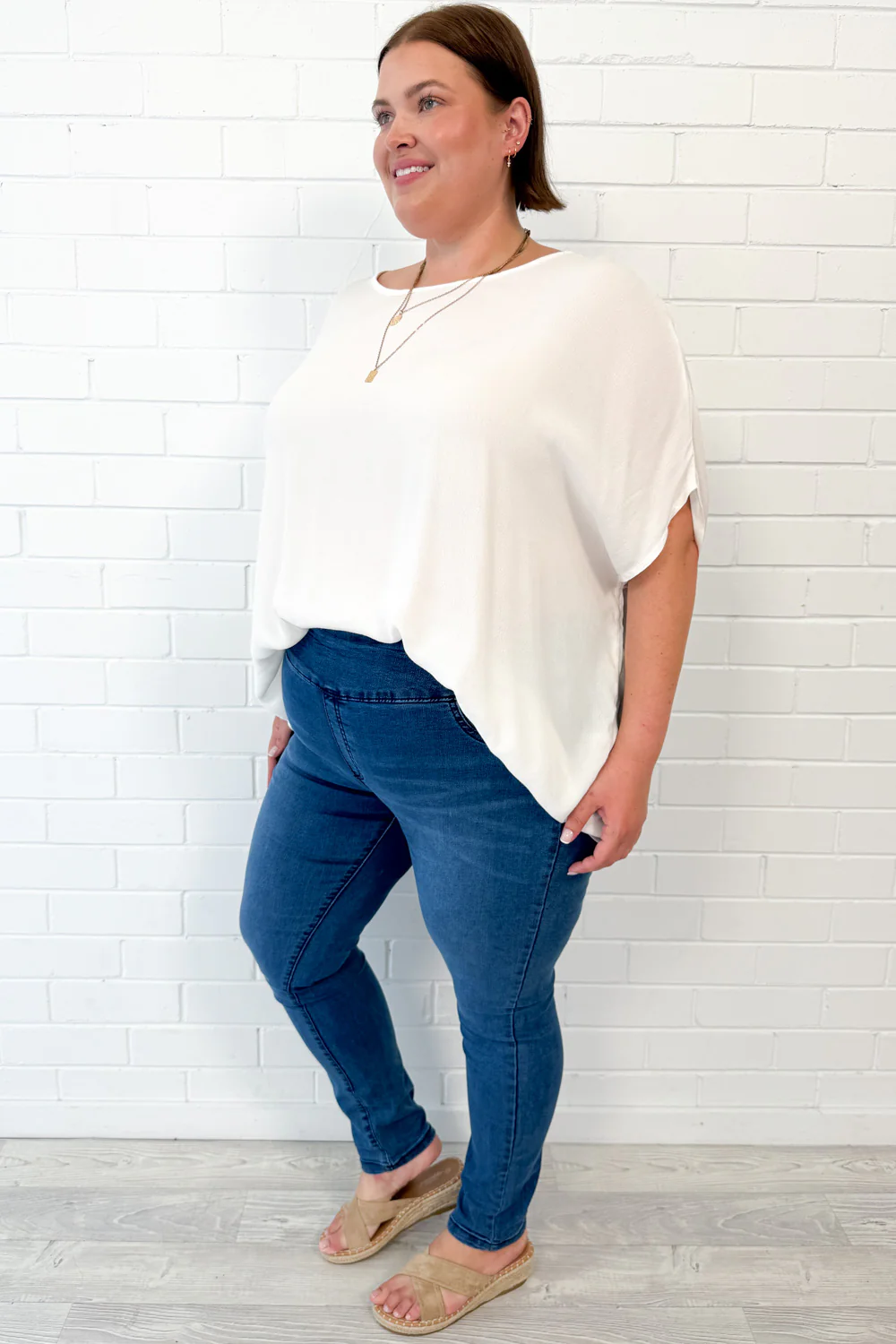 The No-Panel Skinny Jeans - Dark Denim - Image 17