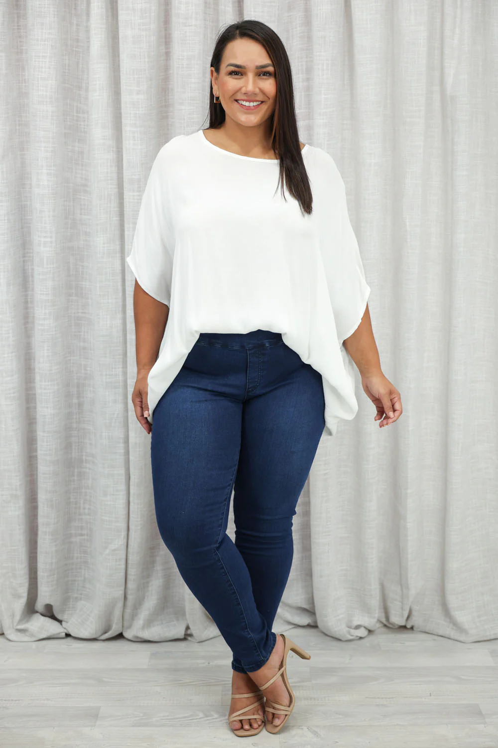 The No-Panel Skinny Jeans - Dark Denim - Image 19