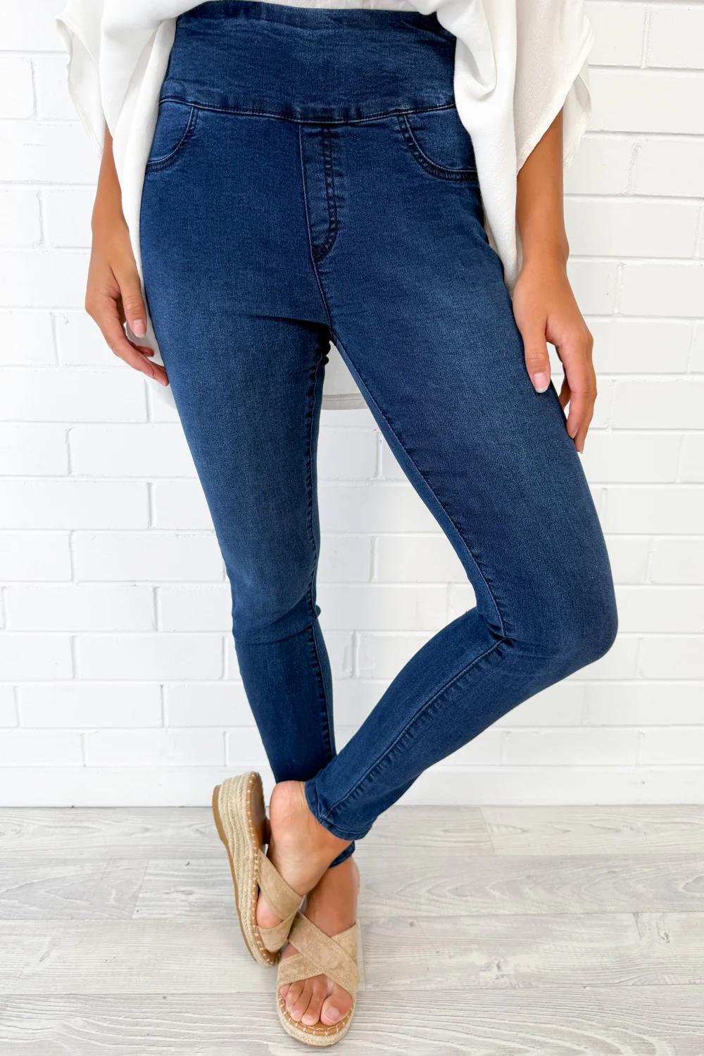 The No-Panel Skinny Jeans - Dark Denim - Image 2