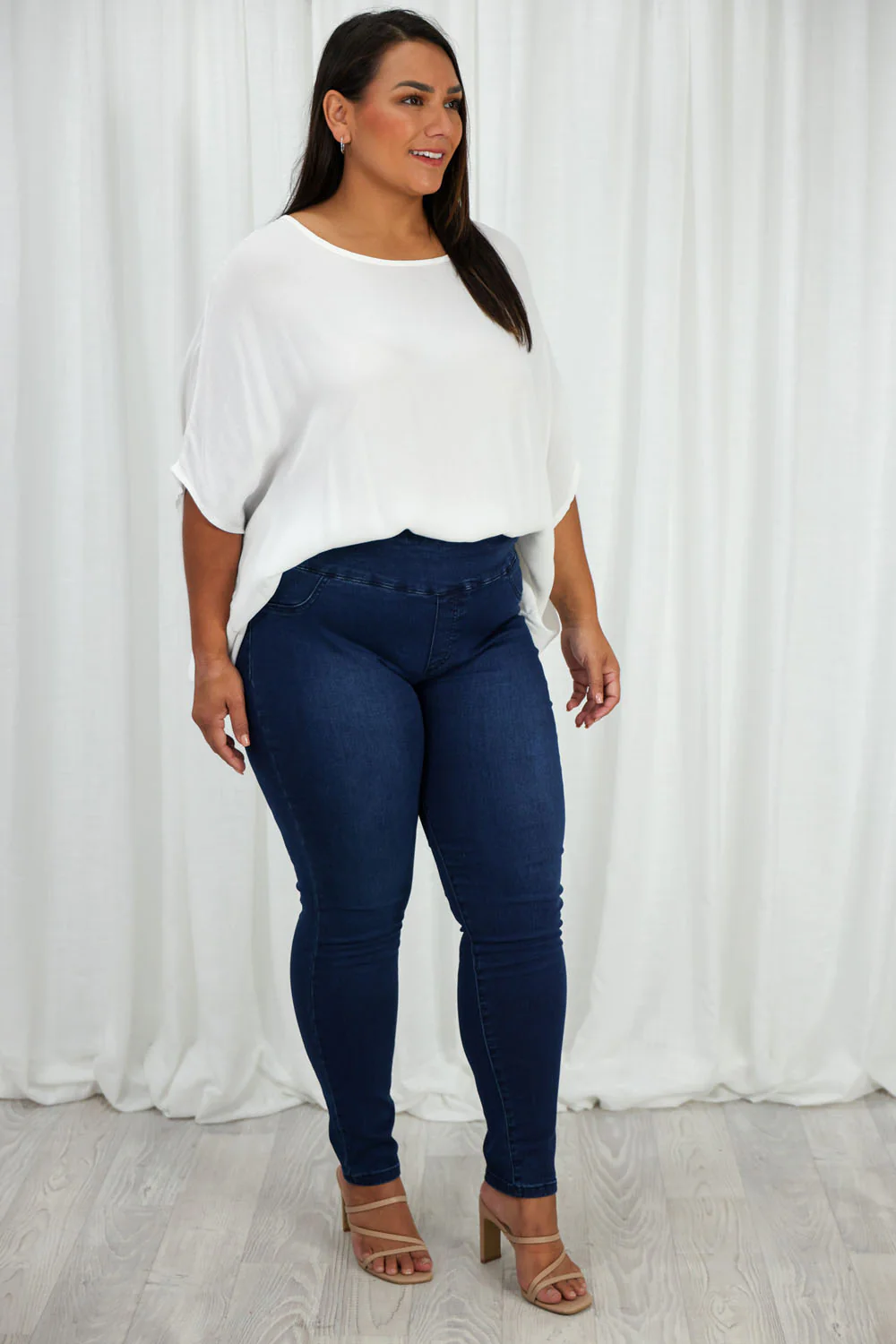 The No-Panel Skinny Jeans - Dark Denim - Image 20