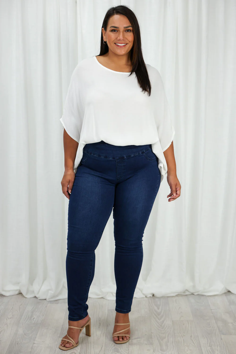 The No-Panel Skinny Jeans - Dark Denim - Image 21