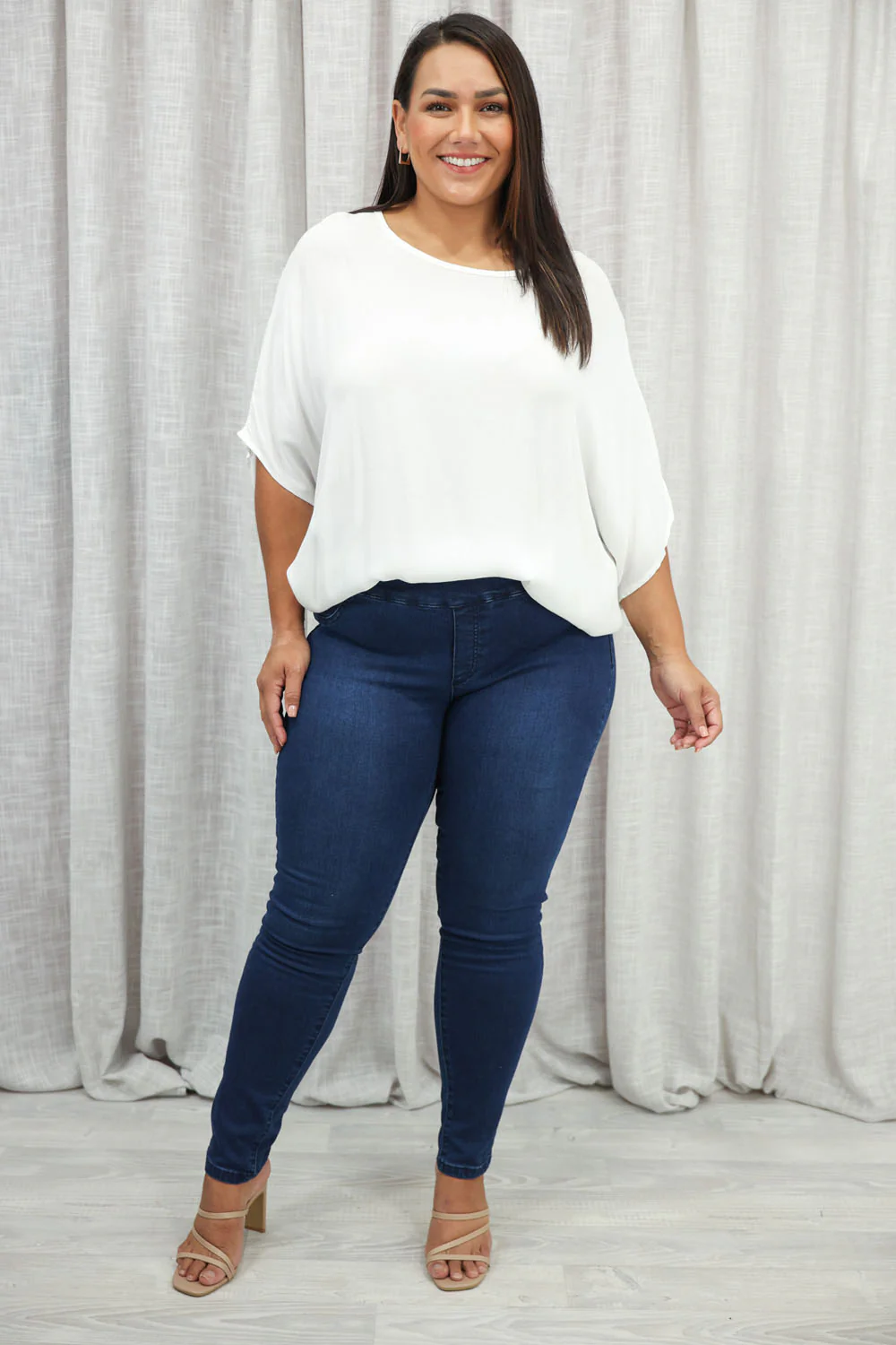 The No-Panel Skinny Jeans - Dark Denim - Image 22