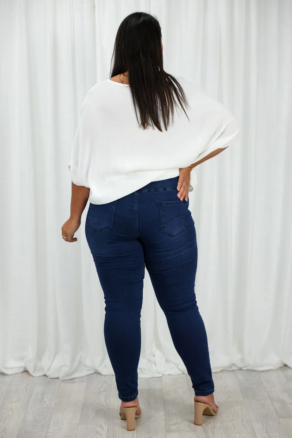 The No-Panel Skinny Jeans - Dark Denim - Image 24