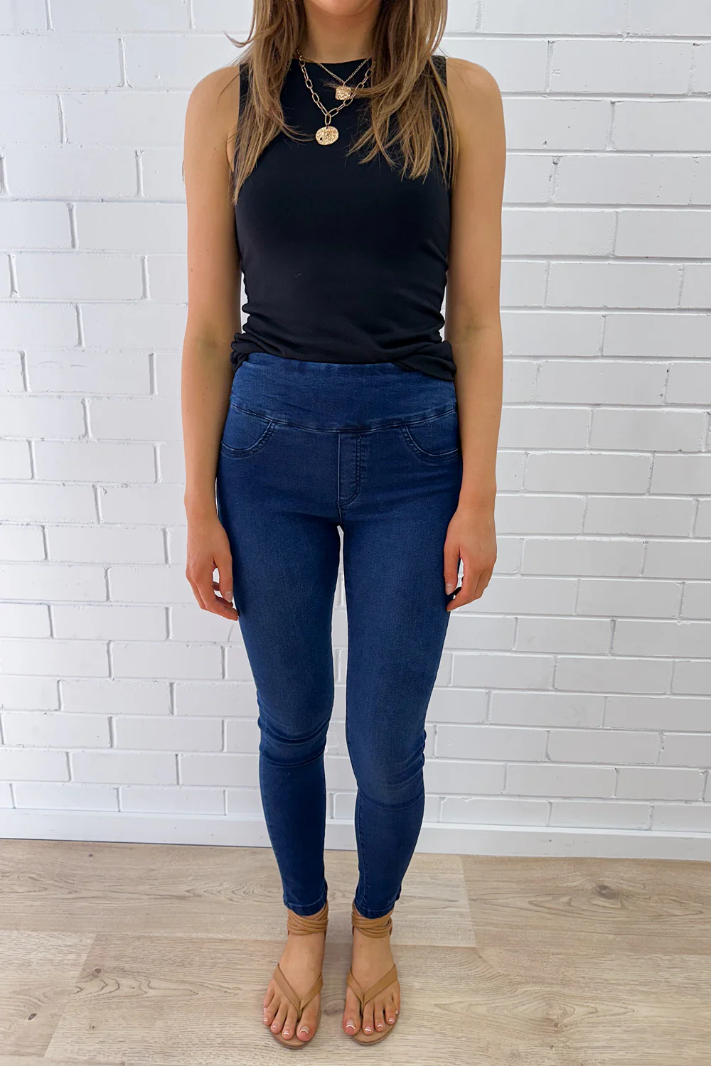 The No-Panel Skinny Jeans - Dark Denim - Image 26