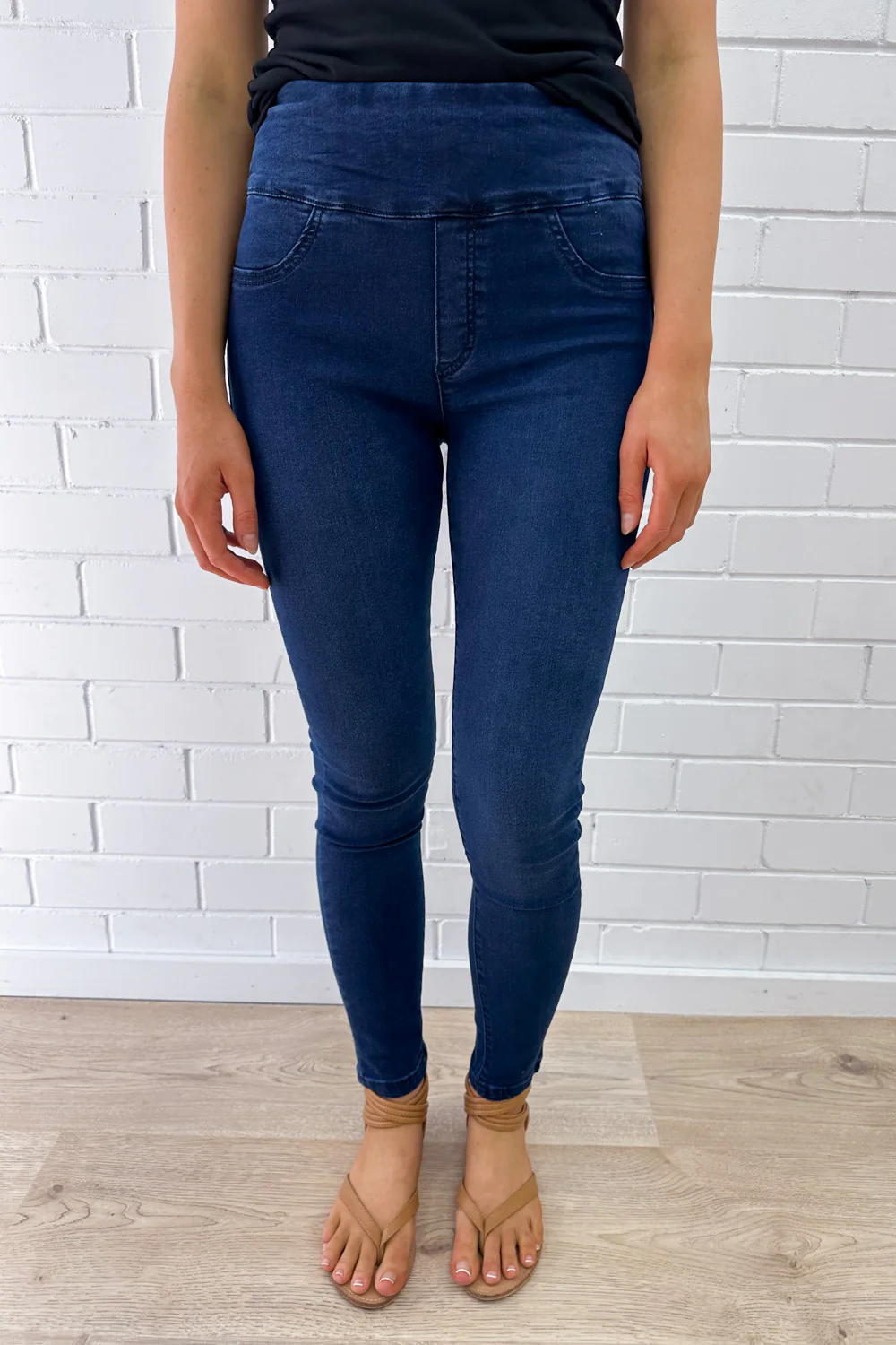 The No-Panel Skinny Jeans - Dark Denim - Image 27