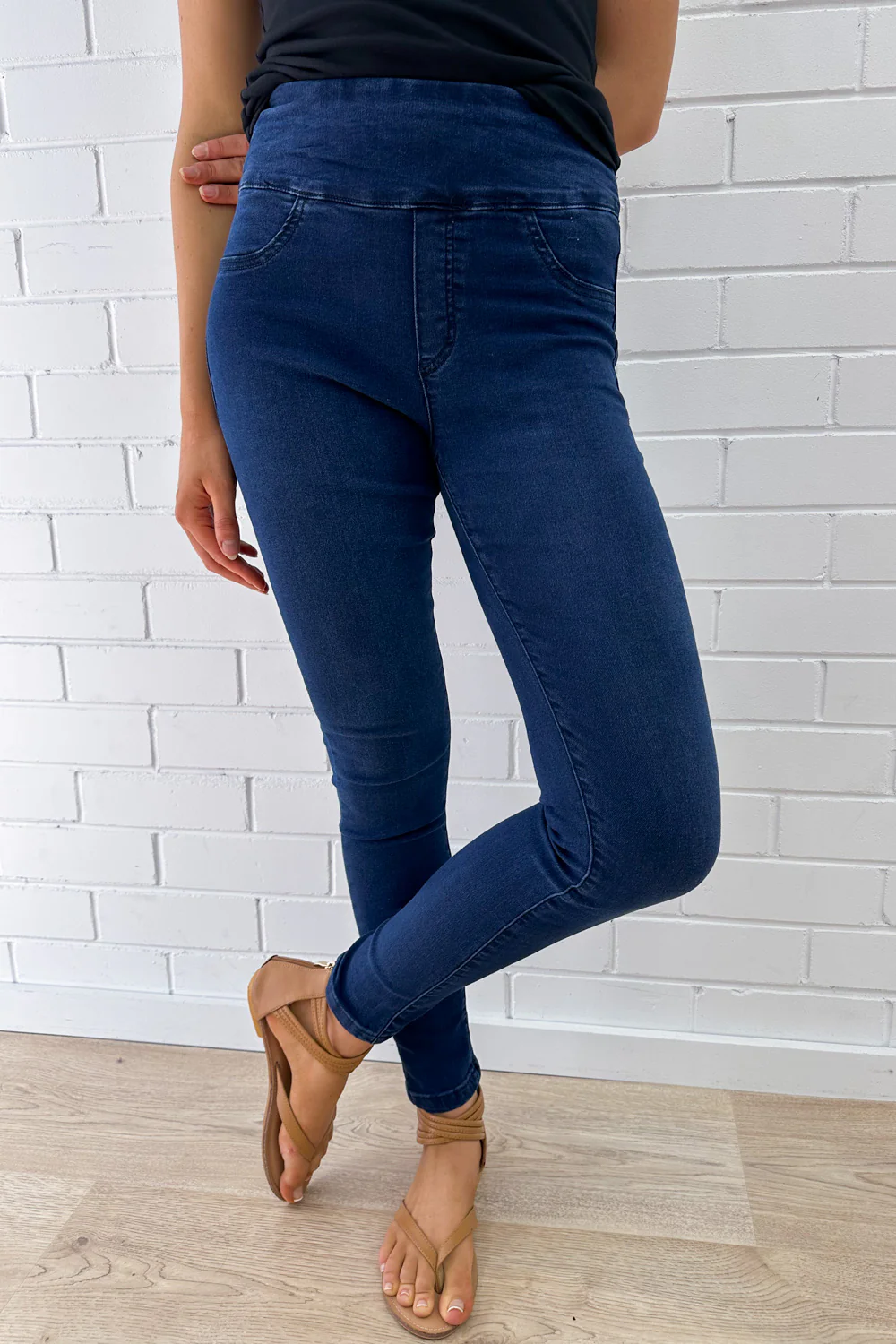 The No-Panel Skinny Jeans - Dark Denim - Image 28