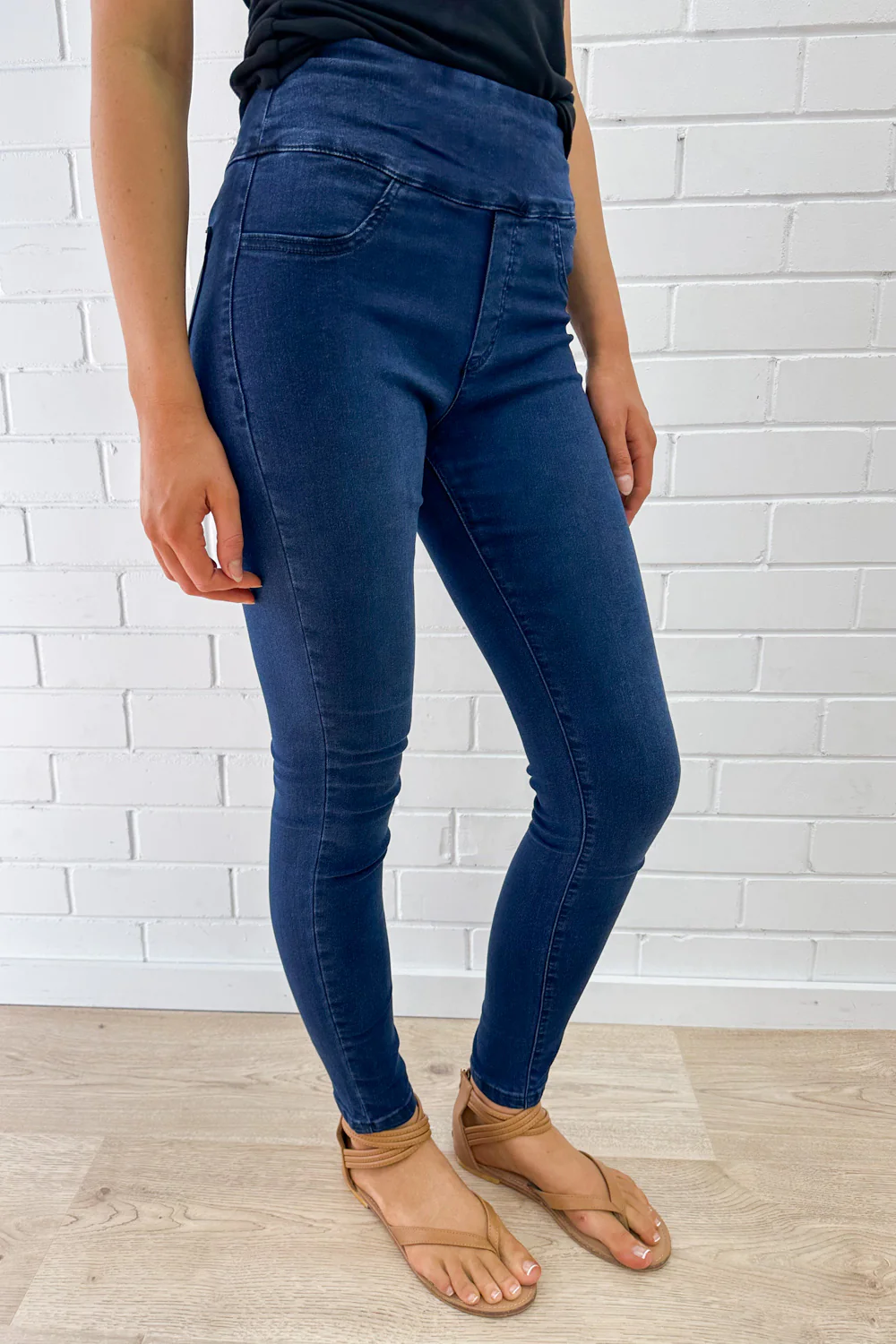 The No-Panel Skinny Jeans - Dark Denim - Image 30