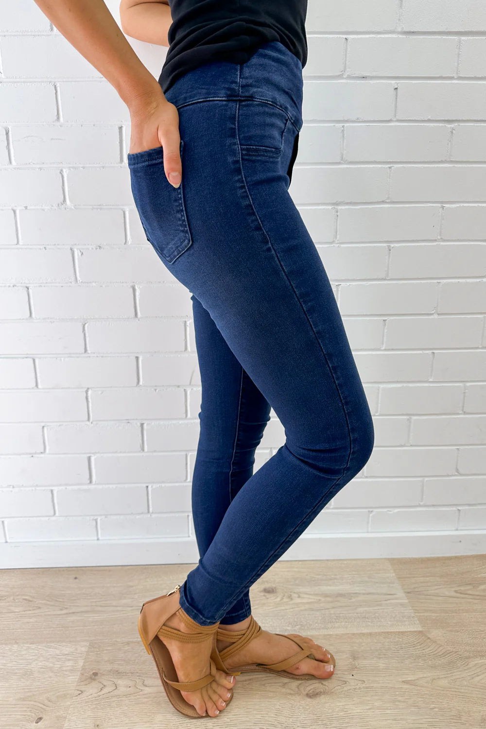 The No-Panel Skinny Jeans - Dark Denim - Image 31
