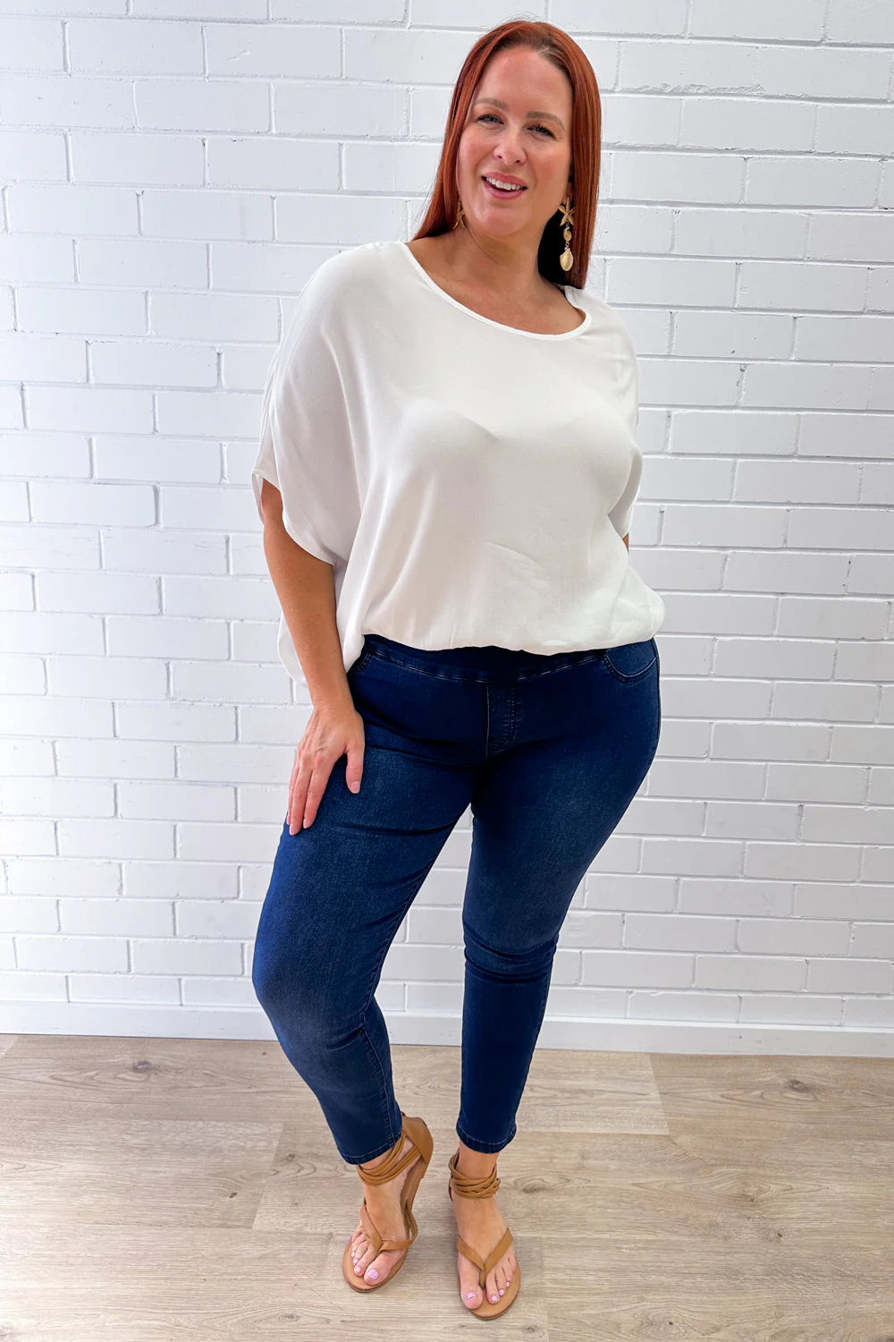 The No-Panel Skinny Jeans - Dark Denim - Image 34