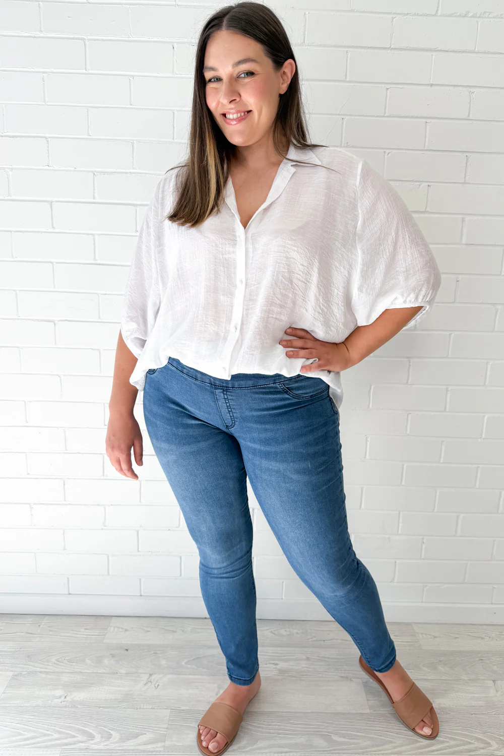 The No-Panel Skinny Jeans - Mid Denim - Image 11
