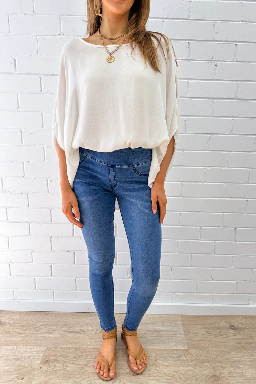 The No-Panel Skinny Jeans - Mid Denim - Image 23