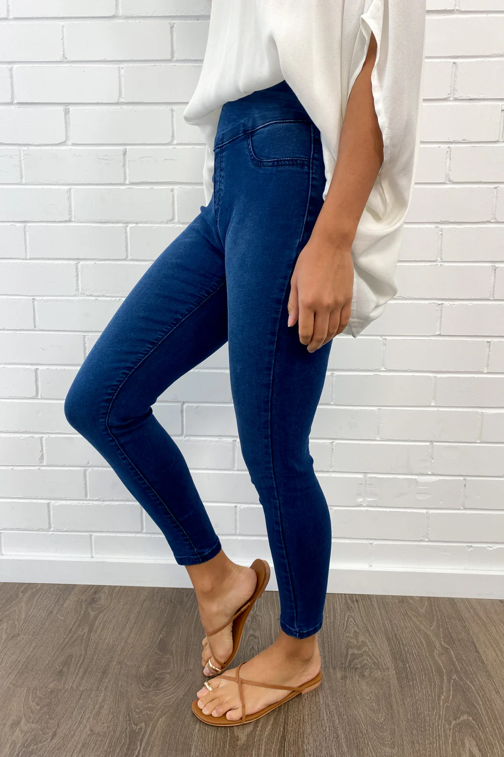 The No-Panel Skinny Jeans Petite - Dark Denim - Image 3