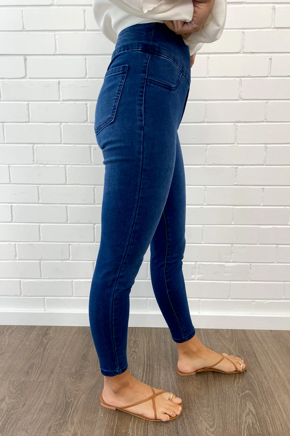 The No-Panel Skinny Jeans Petite - Dark Denim - Image 4