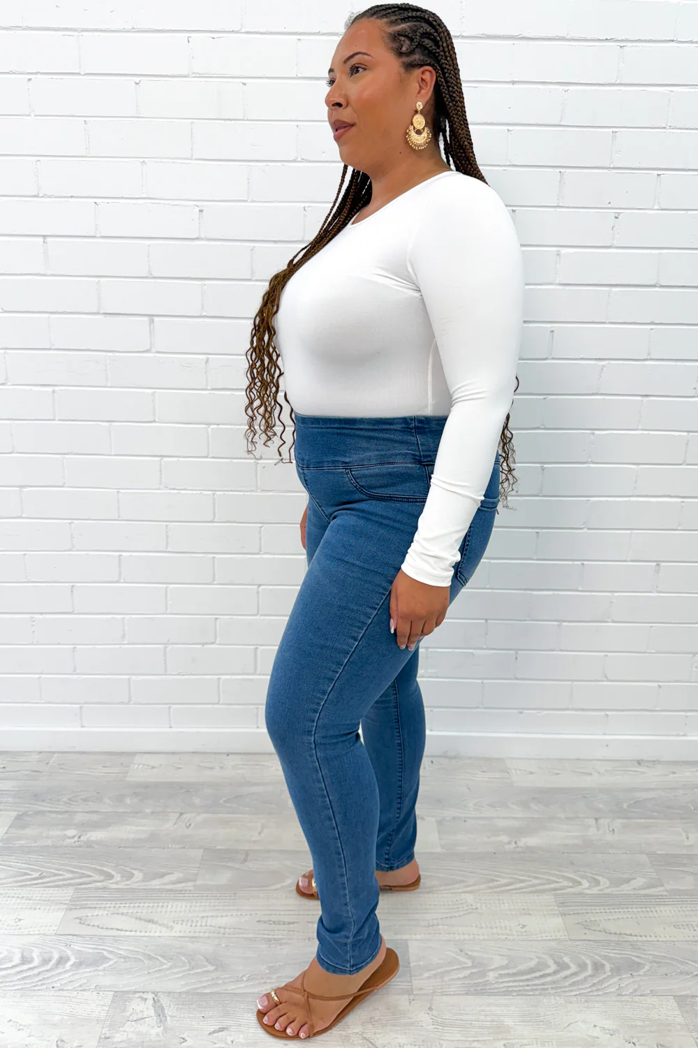 The No-Panel Skinny Jeans Petite - Mid Denim - Image 14