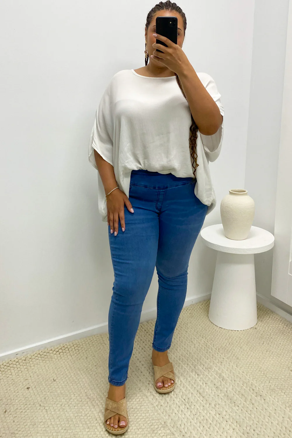 The No-Panel Skinny Jeans Petite - Mid Denim - Image 7