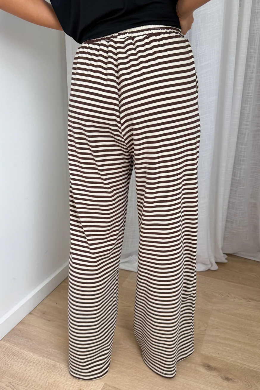 The Unwind Lounge Pants - Chocolate Stripe - Image 10