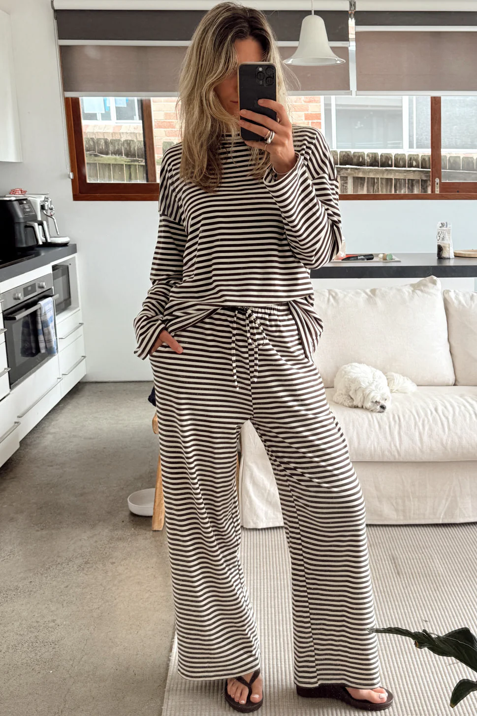 The Unwind Lounge Pants - Chocolate Stripe - Image 11