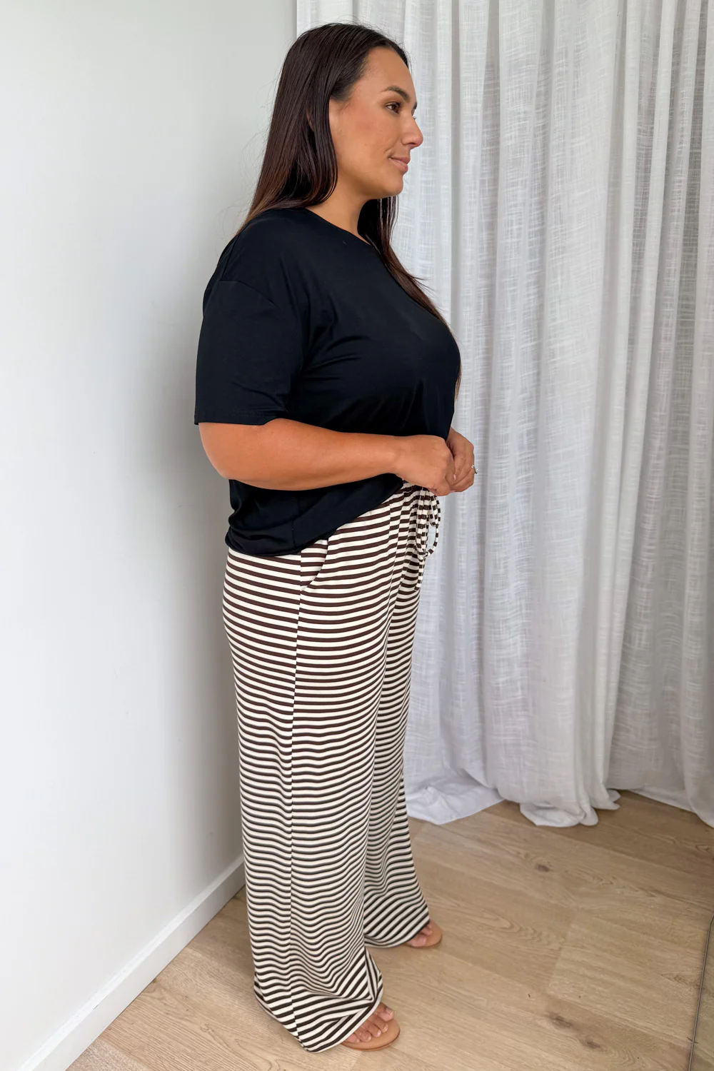 The Unwind Lounge Pants - Chocolate Stripe - Image 14