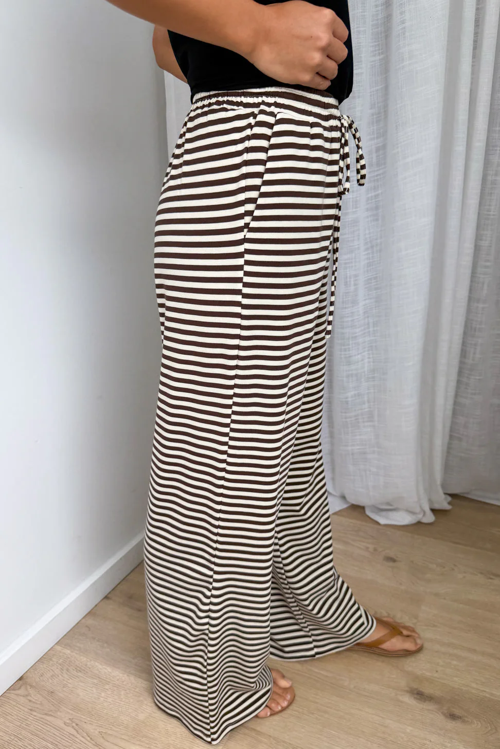 The Unwind Lounge Pants - Chocolate Stripe - Image 9