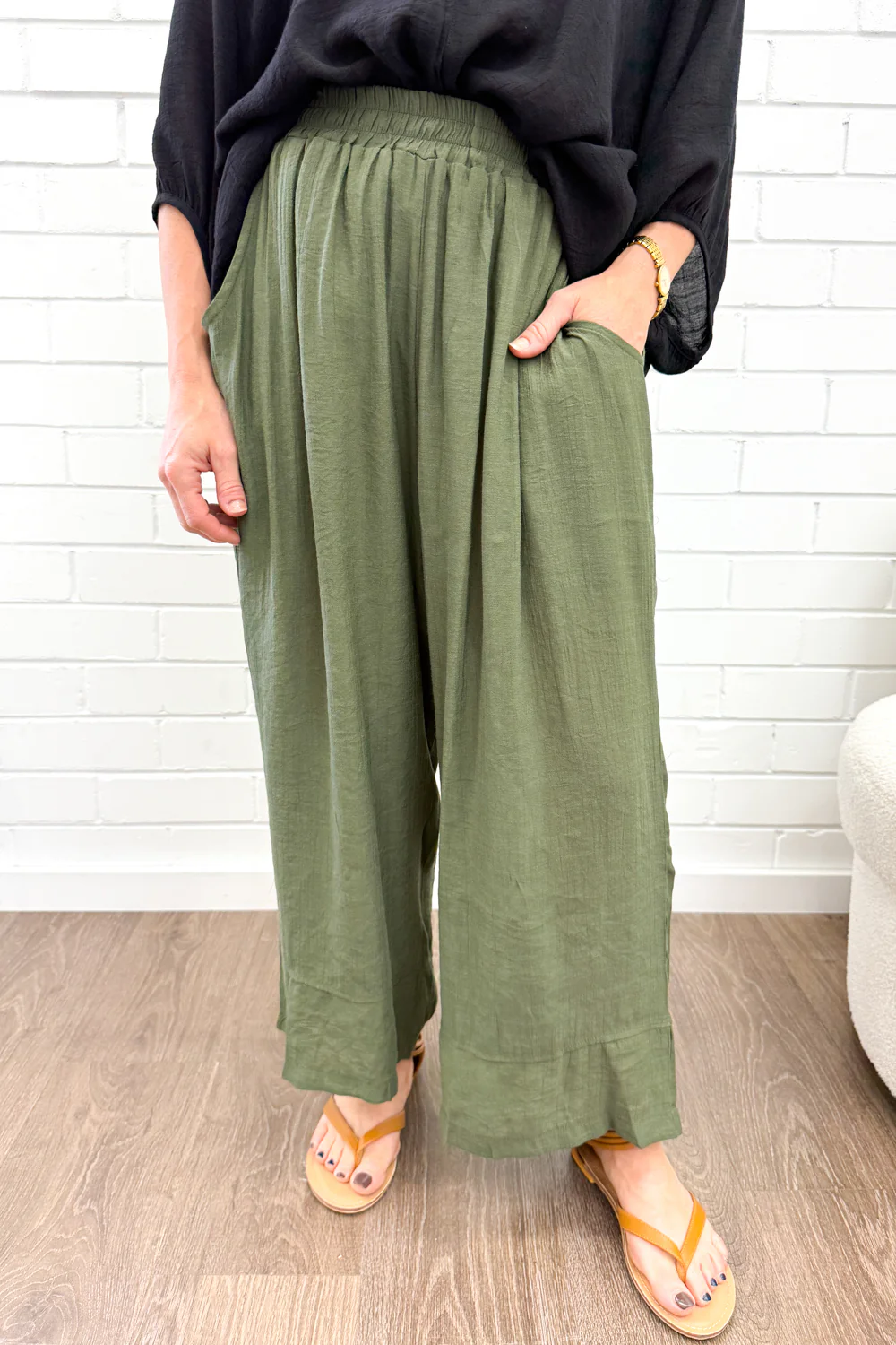 Tibet Pants Petite - Khaki - Image 3