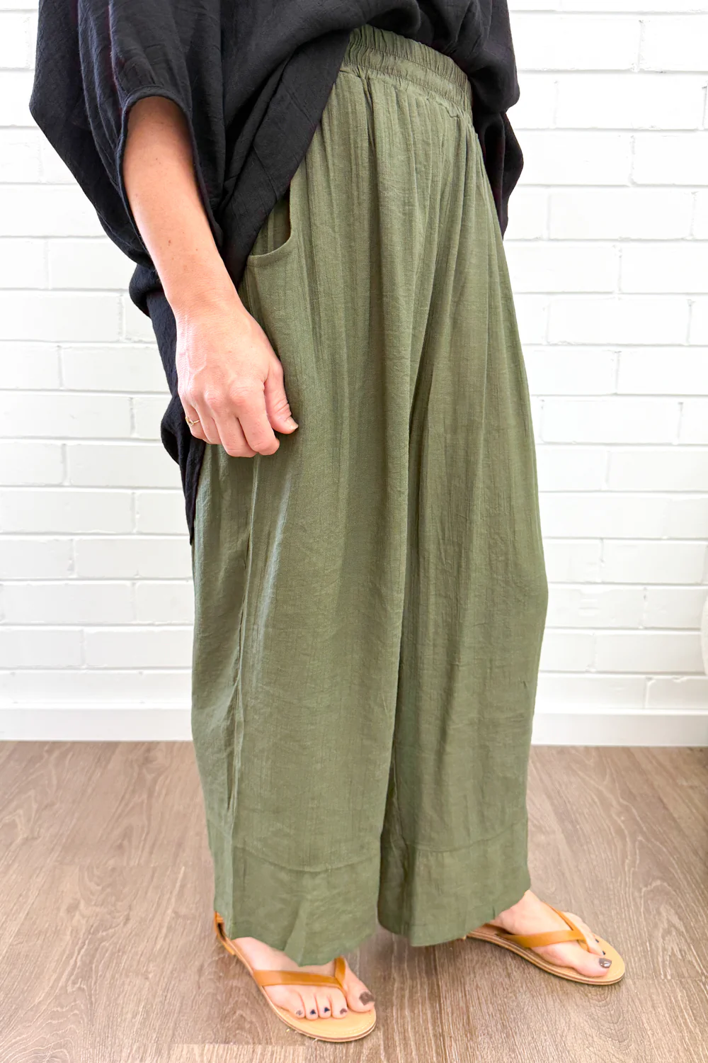 Tibet Pants Petite - Khaki - Image 4