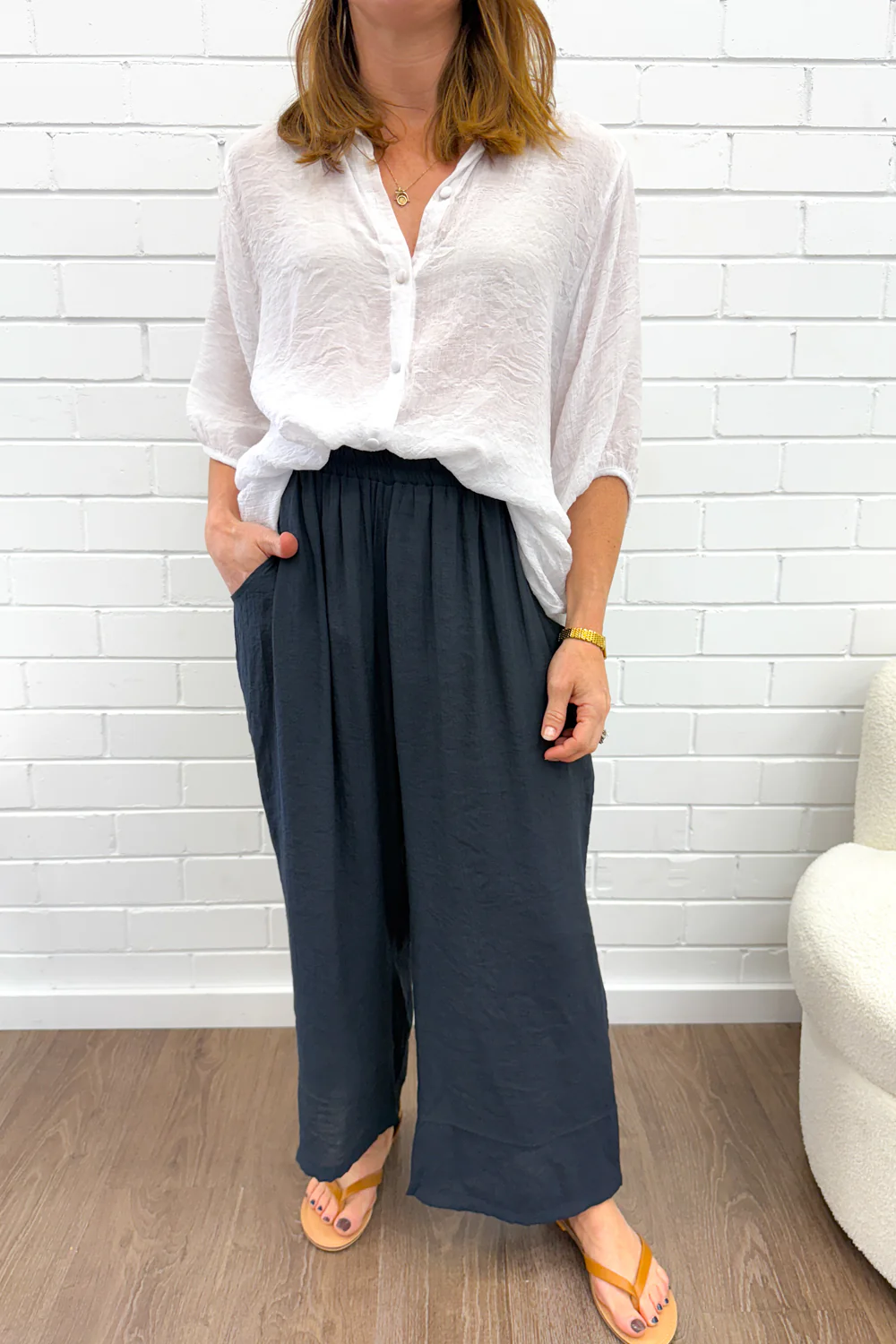 Tibet Pants Petite - Navy - Image 3