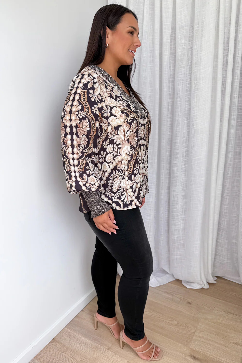 Tigerlily Top - Black Vintage Pearl - Image 13